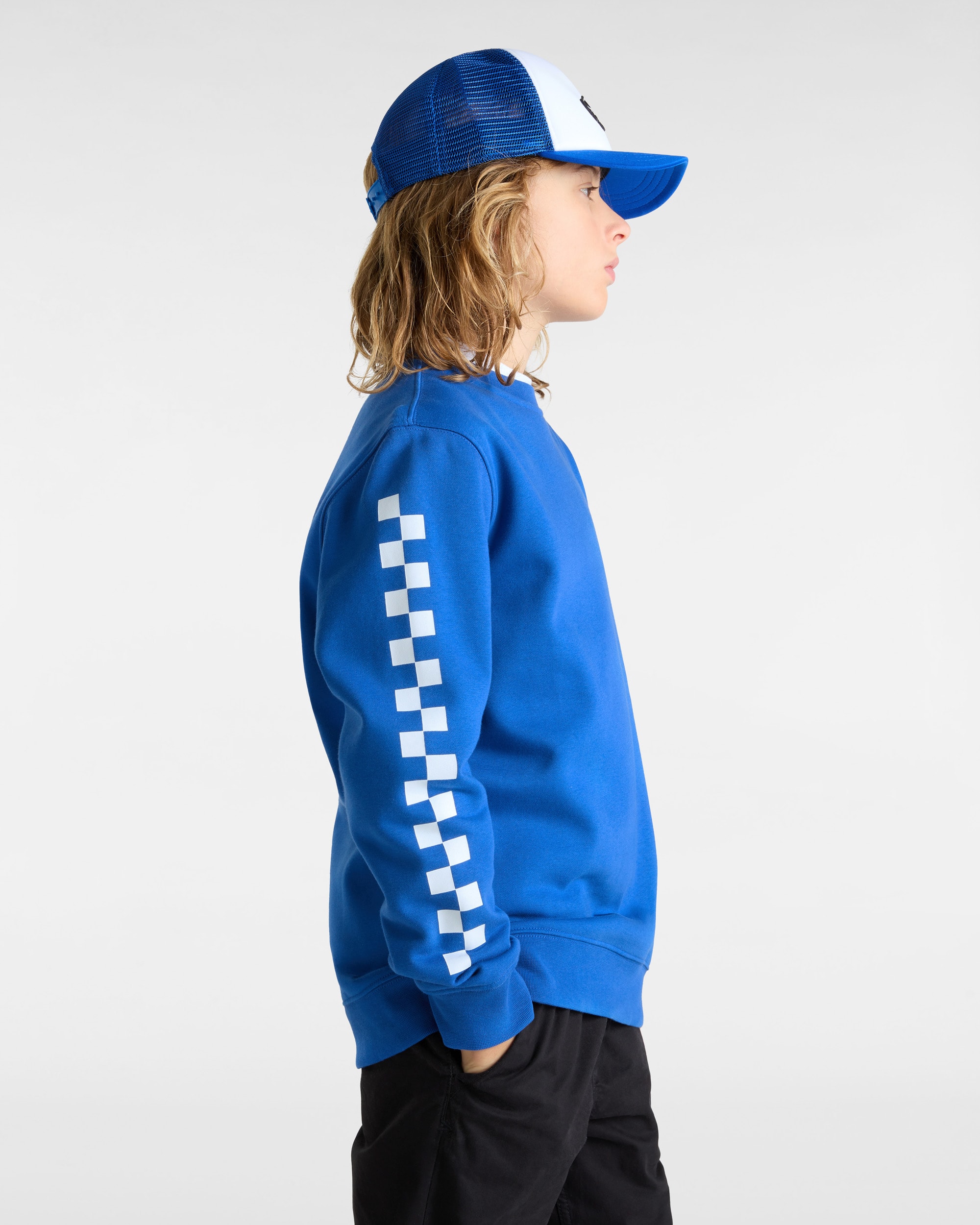 Sweat Exposition Check Enfant 814 ans VANS Bleu ALT4