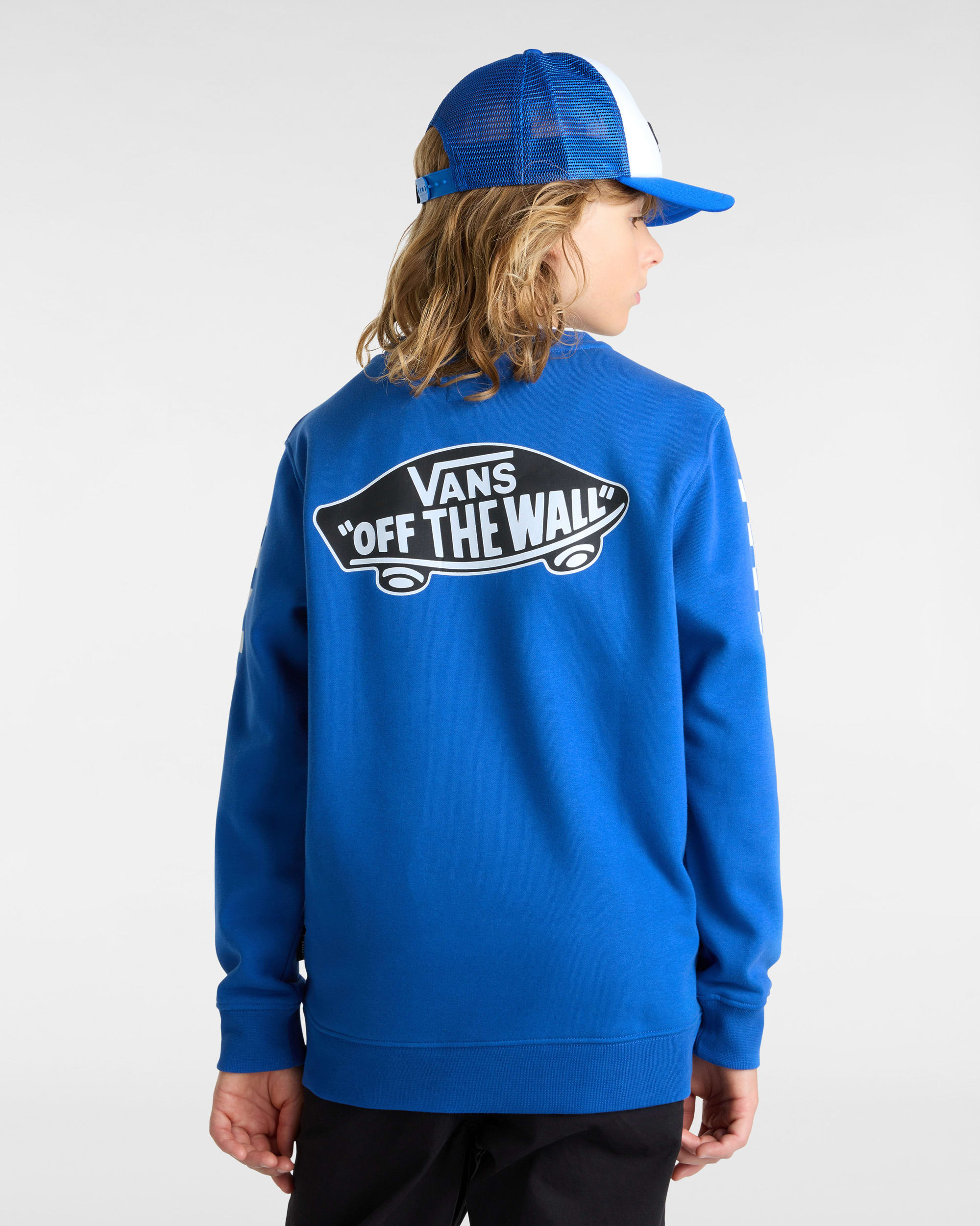 Sweat Exposition Check Enfant 814 ans VANS Bleu ALT3