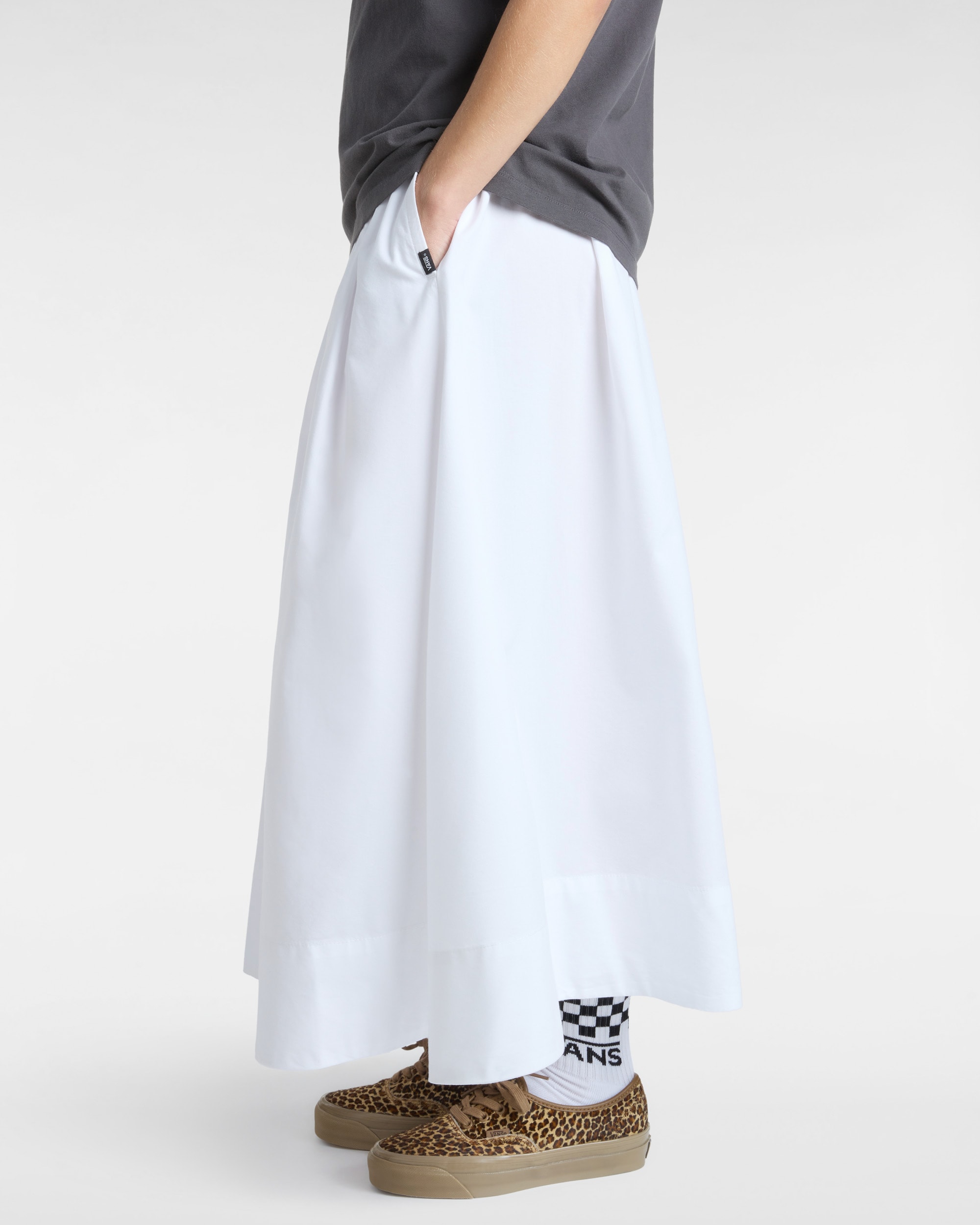 Francesca Full Skirt VANS White ALT4