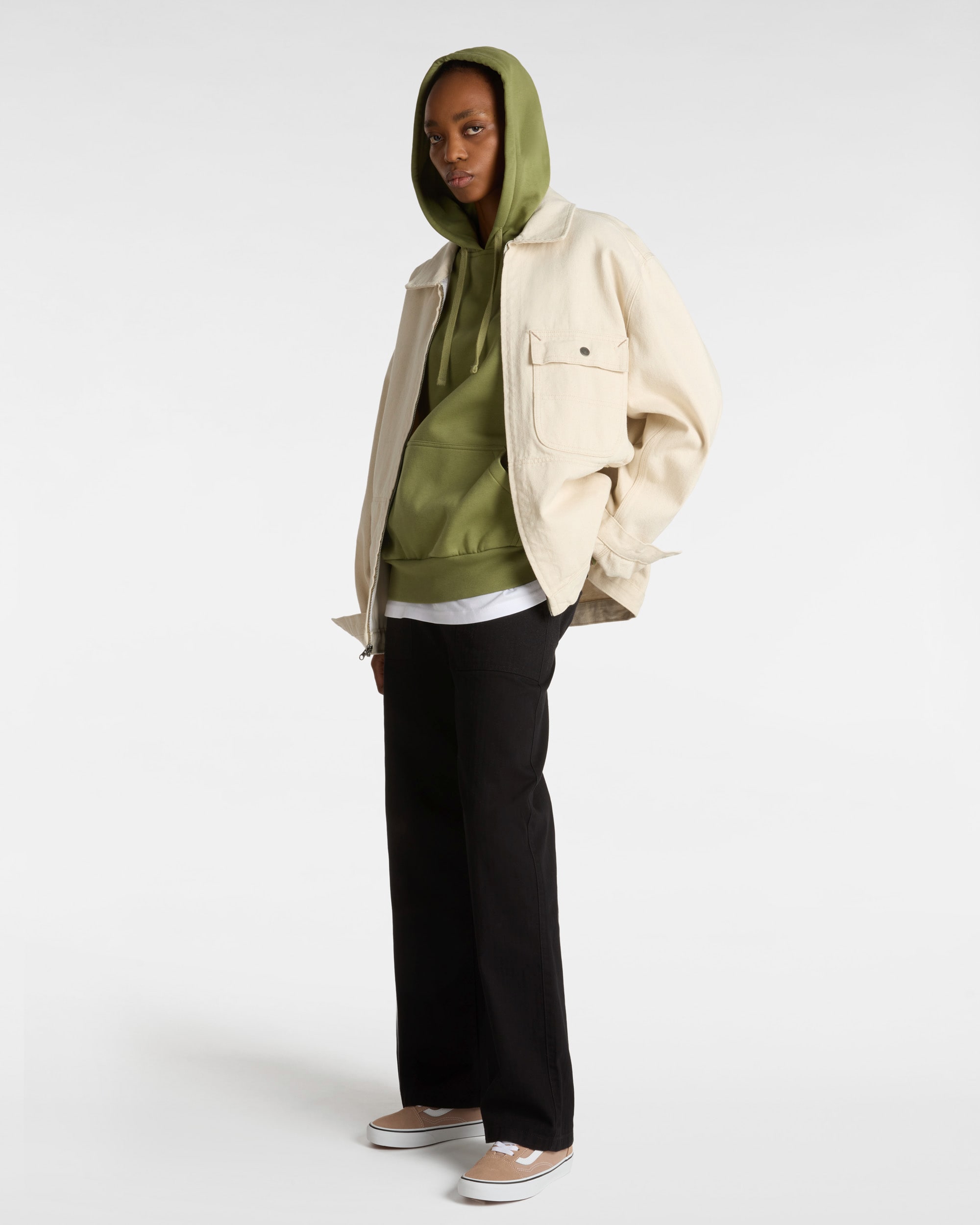 Sweat  capuche Firemade Bloussant VANS Vert ALT5