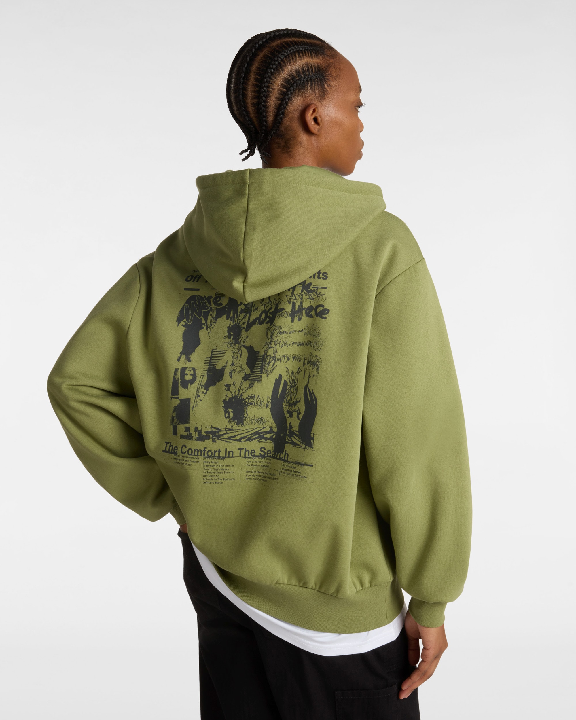 Sweat  capuche Firemade Bloussant VANS Vert ALT3