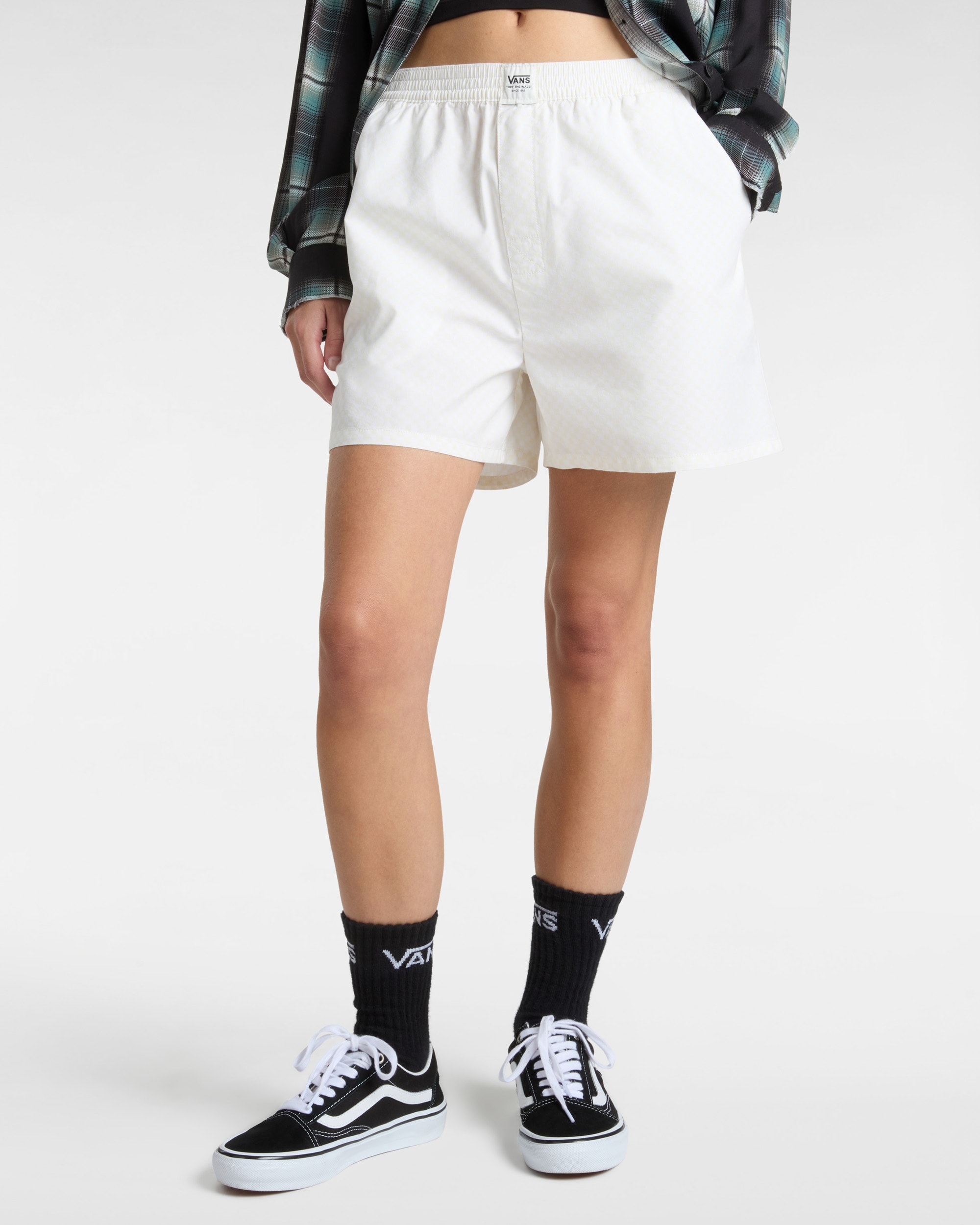 Boxer Alicia Checkerboard VANS Blanc ALT2