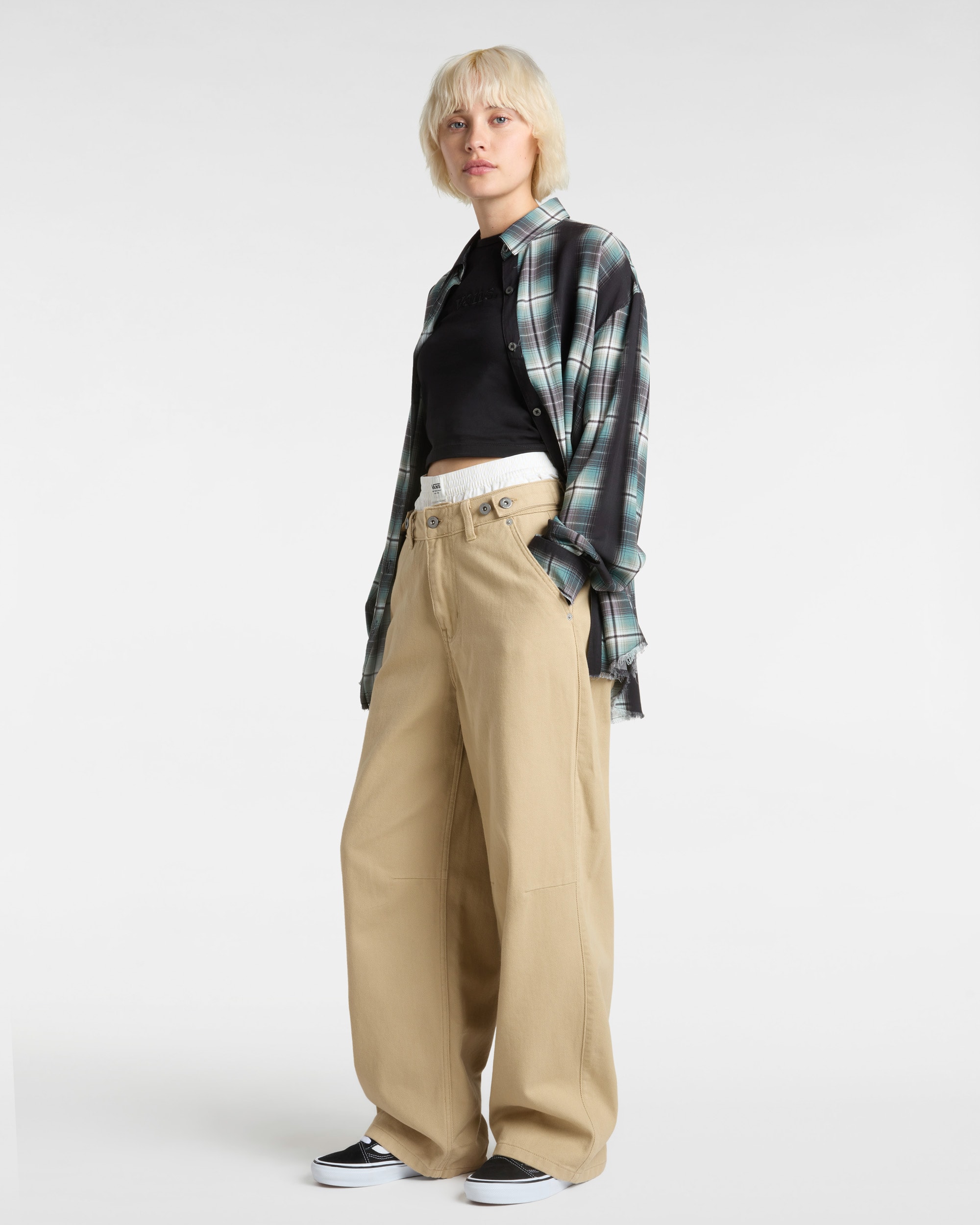 Boxer Alicia Checkerboard VANS Blanc ALT7