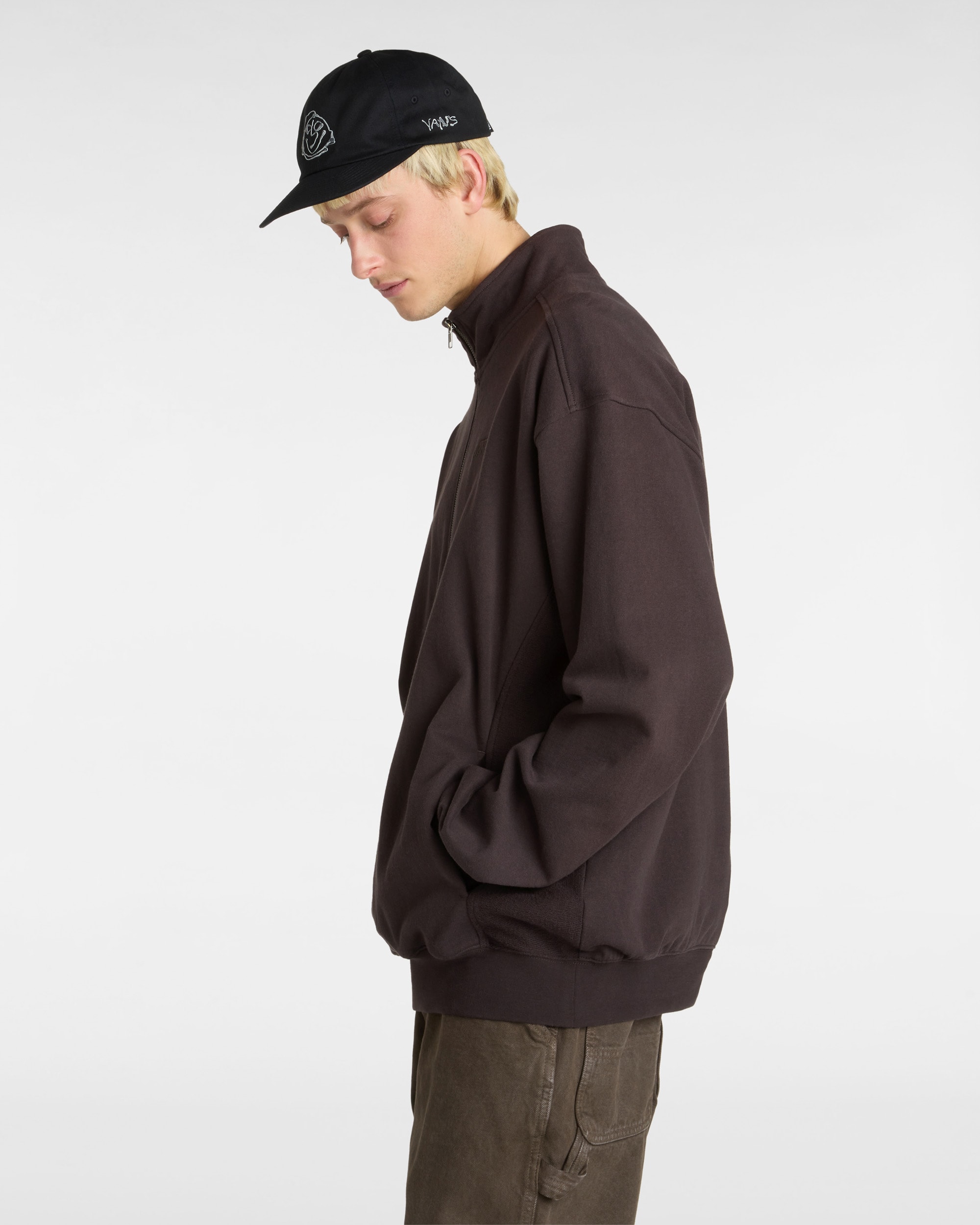 Premium Half Zip Sweatshirt VANS Brown ALT4