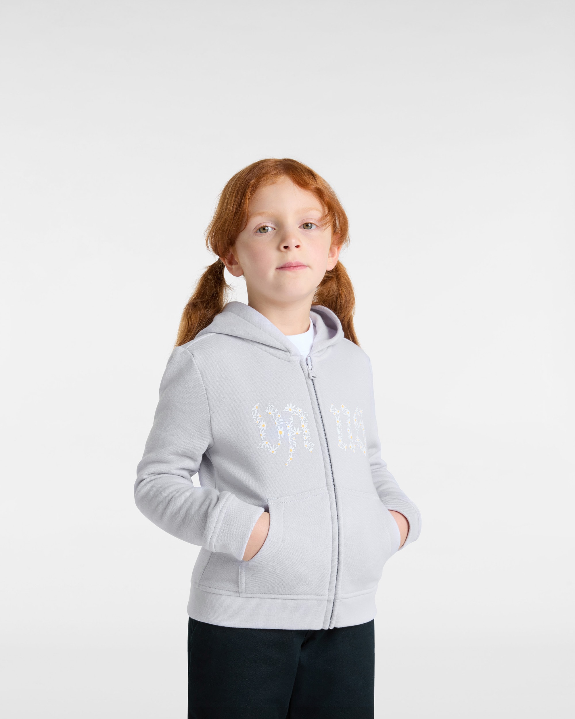 Sweat  capuche Daisy Break Petits 28 ans VANS Gris ALT2