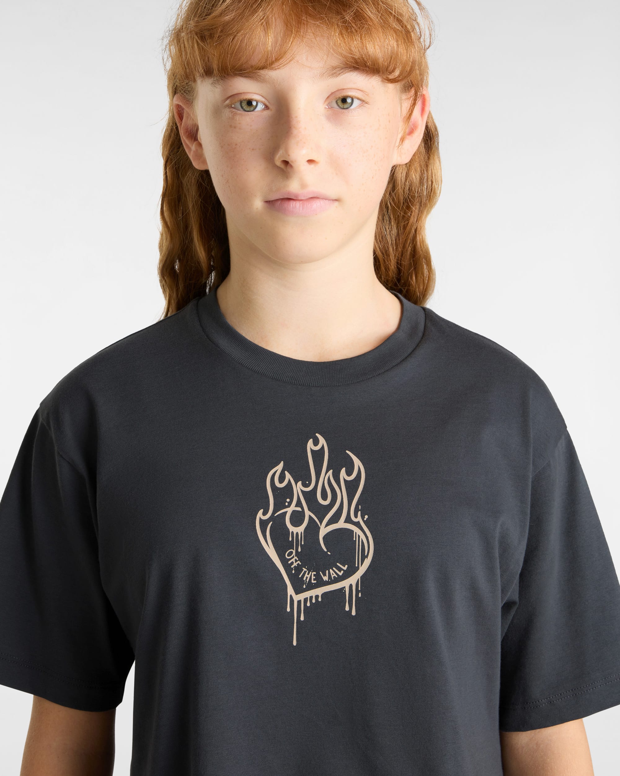 Tshirt Fire In Your Heart Ado 814 ans VANS Gris ALT5