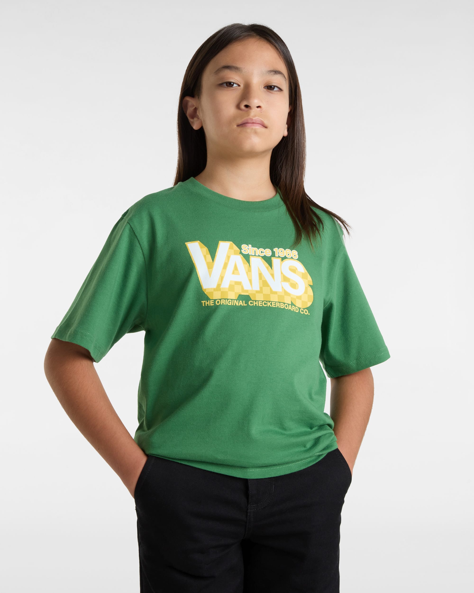 Tshirt enfant Checker Drop 814 ans VANS Vert ALT4