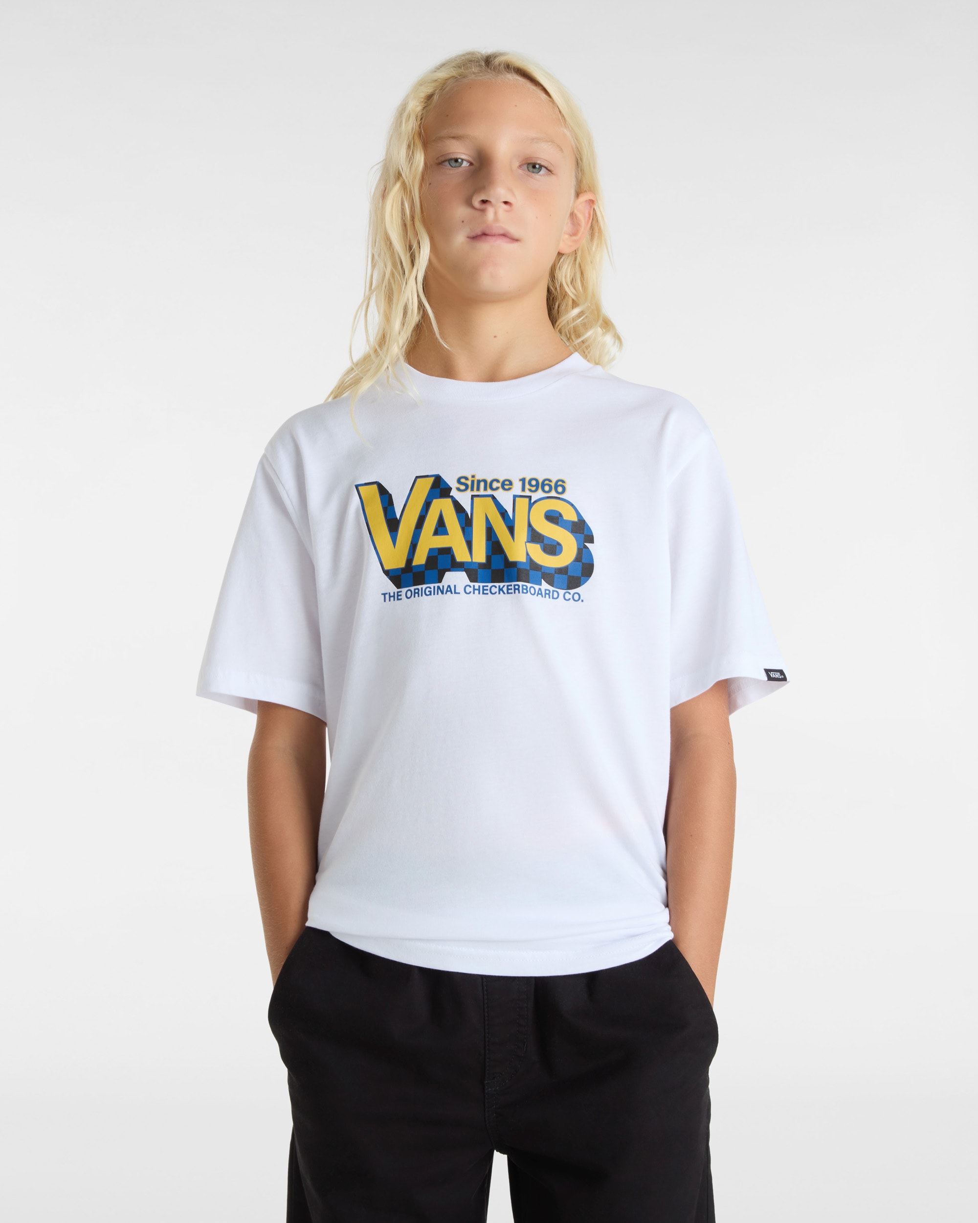 Tshirt enfant Checker Drop 814 ans VANS Blanc ALT4