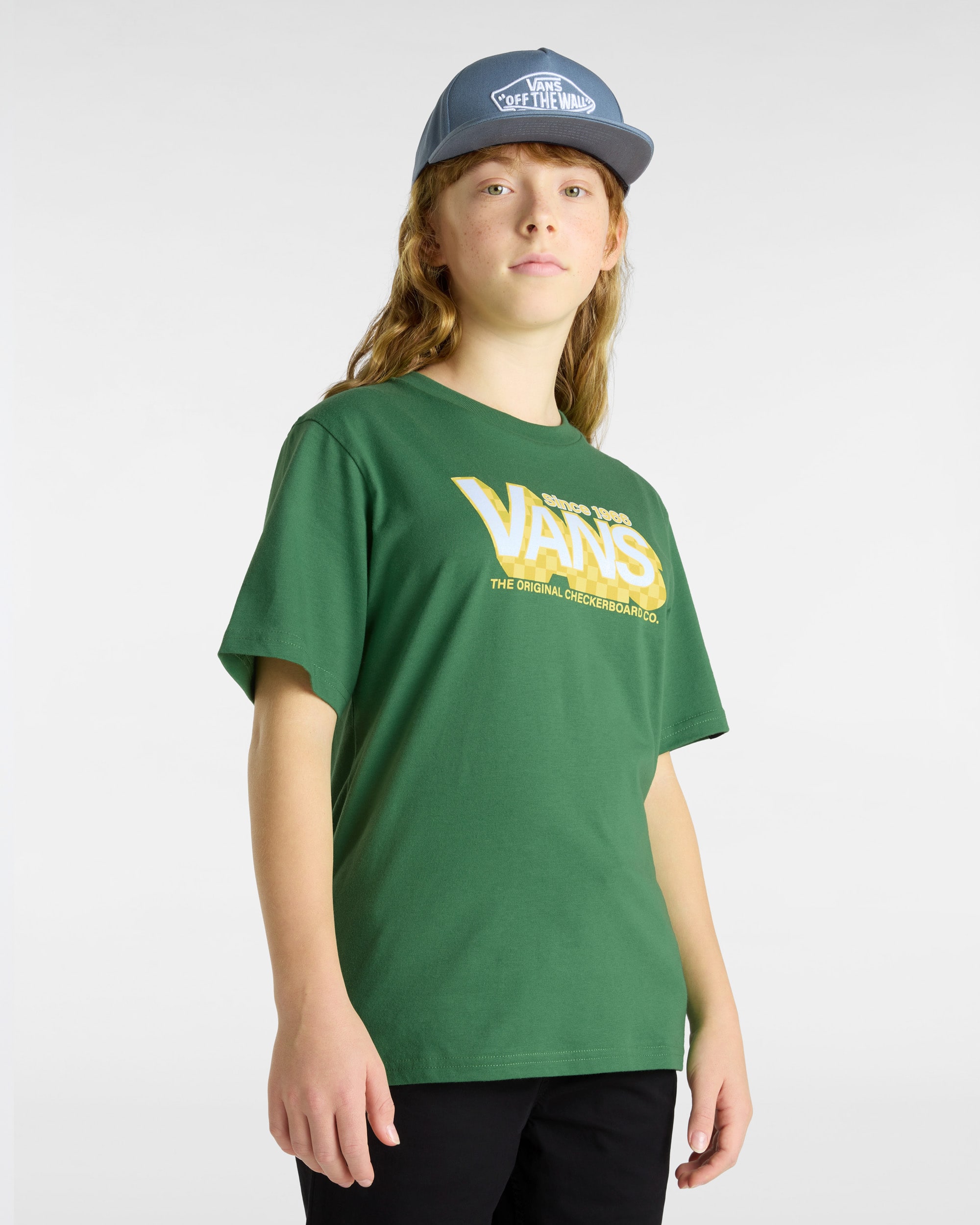 Tshirt enfant Checker Drop 814 ans VANS Vert ALT5