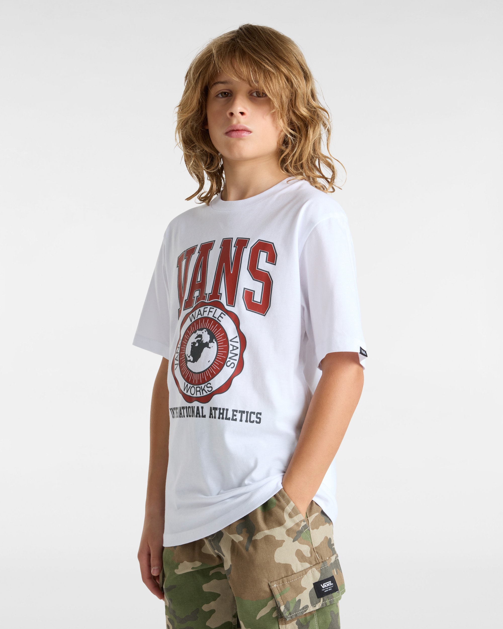 Tshirt Inter V Enfant 814 ans VANS Blanc ALT2