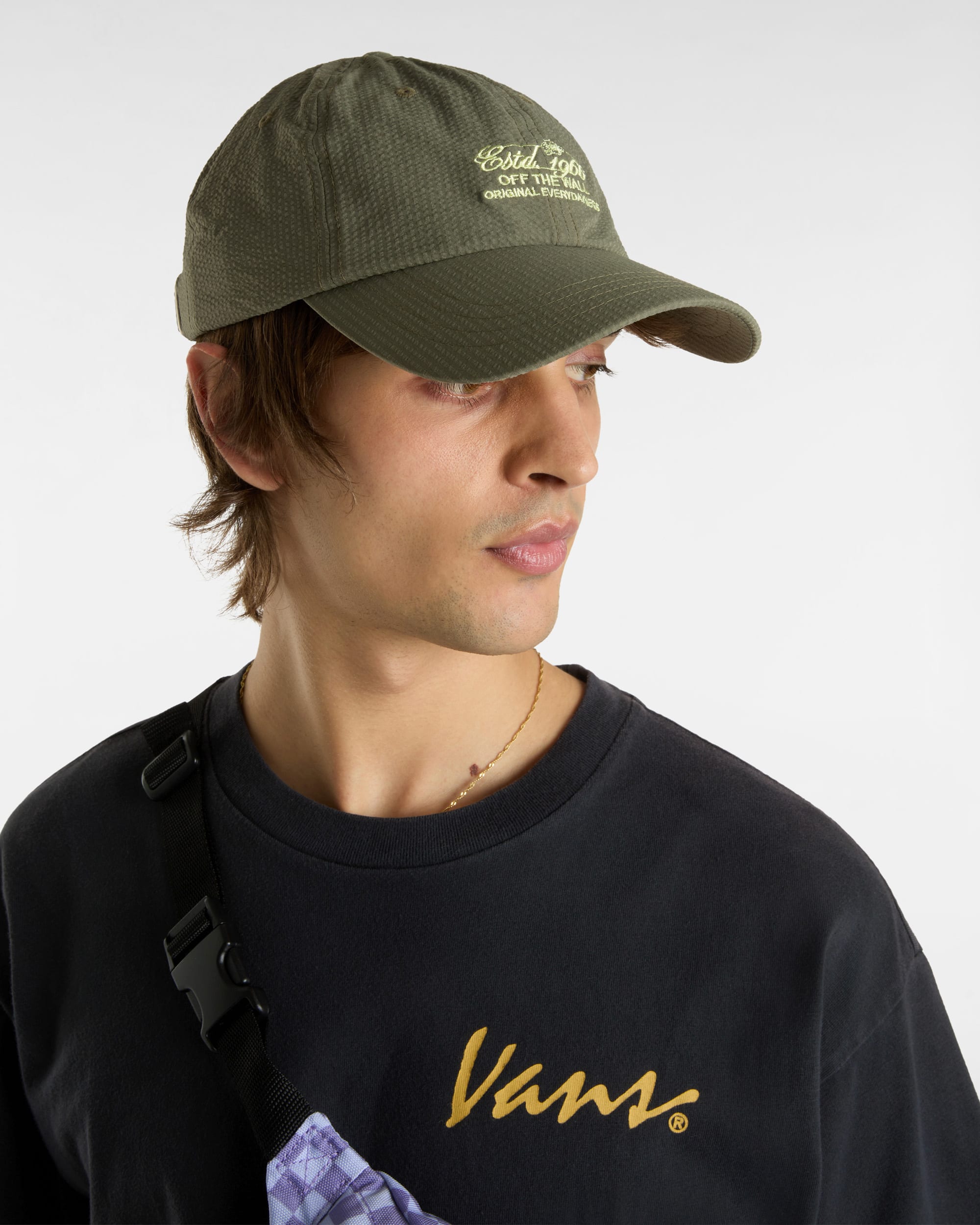 Casquette jockey  visire incurve 1966 VANS Vert ALT3