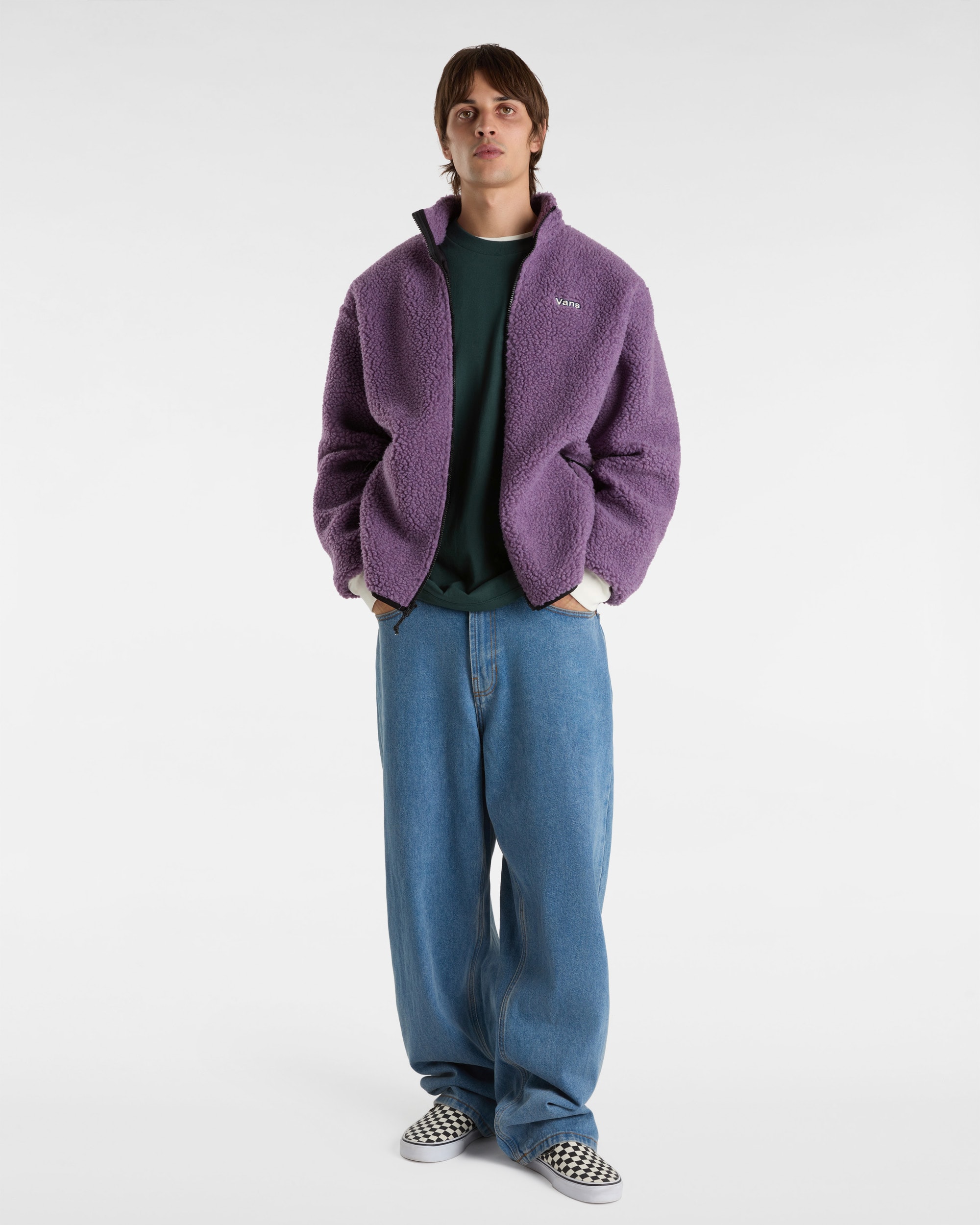 Giacca Sherpa con zip intera Jazzy VANS Viola ALT5