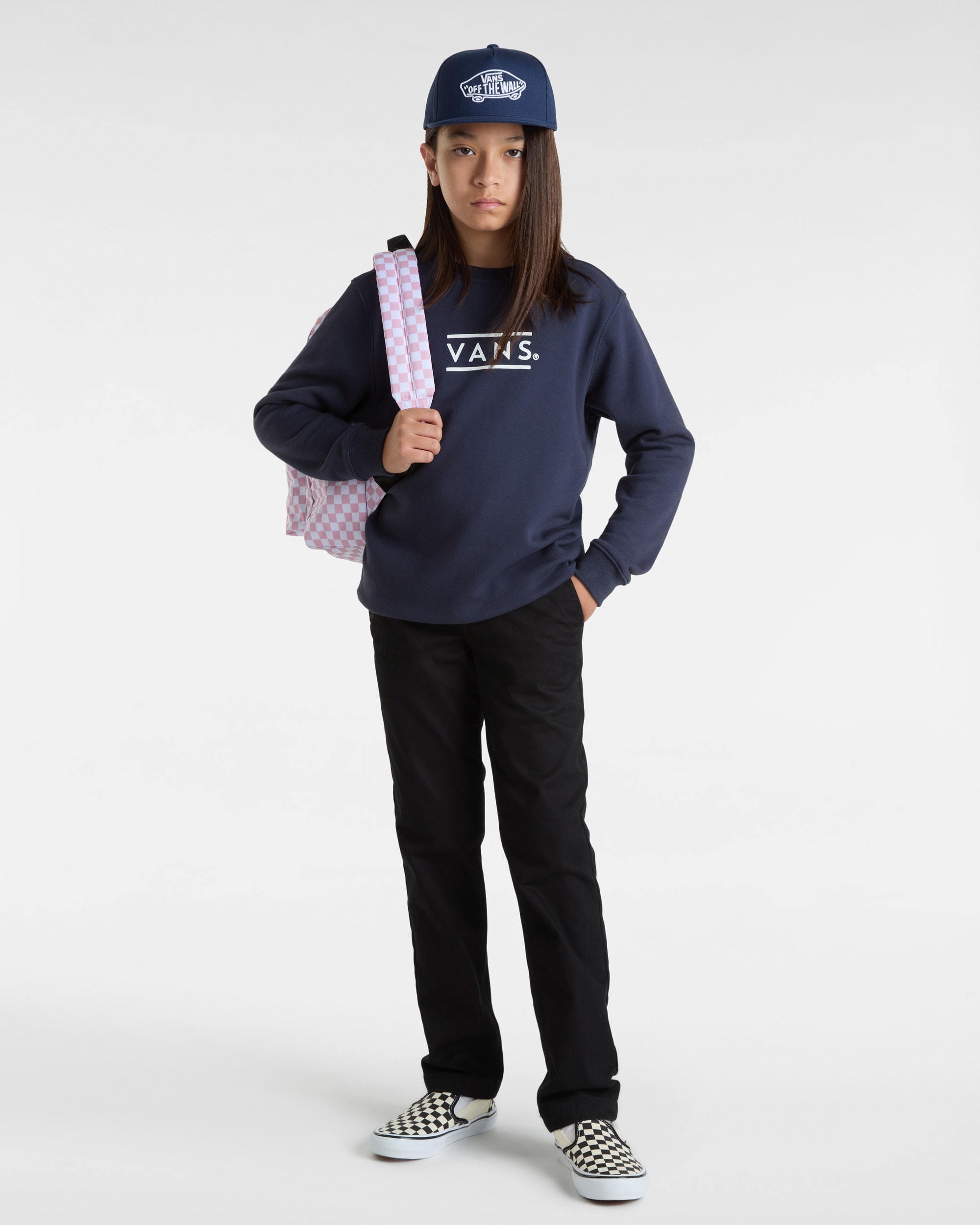 Kinder Half Box RundhalsSweatshirt 814 Jahre VANS Blau ALT3