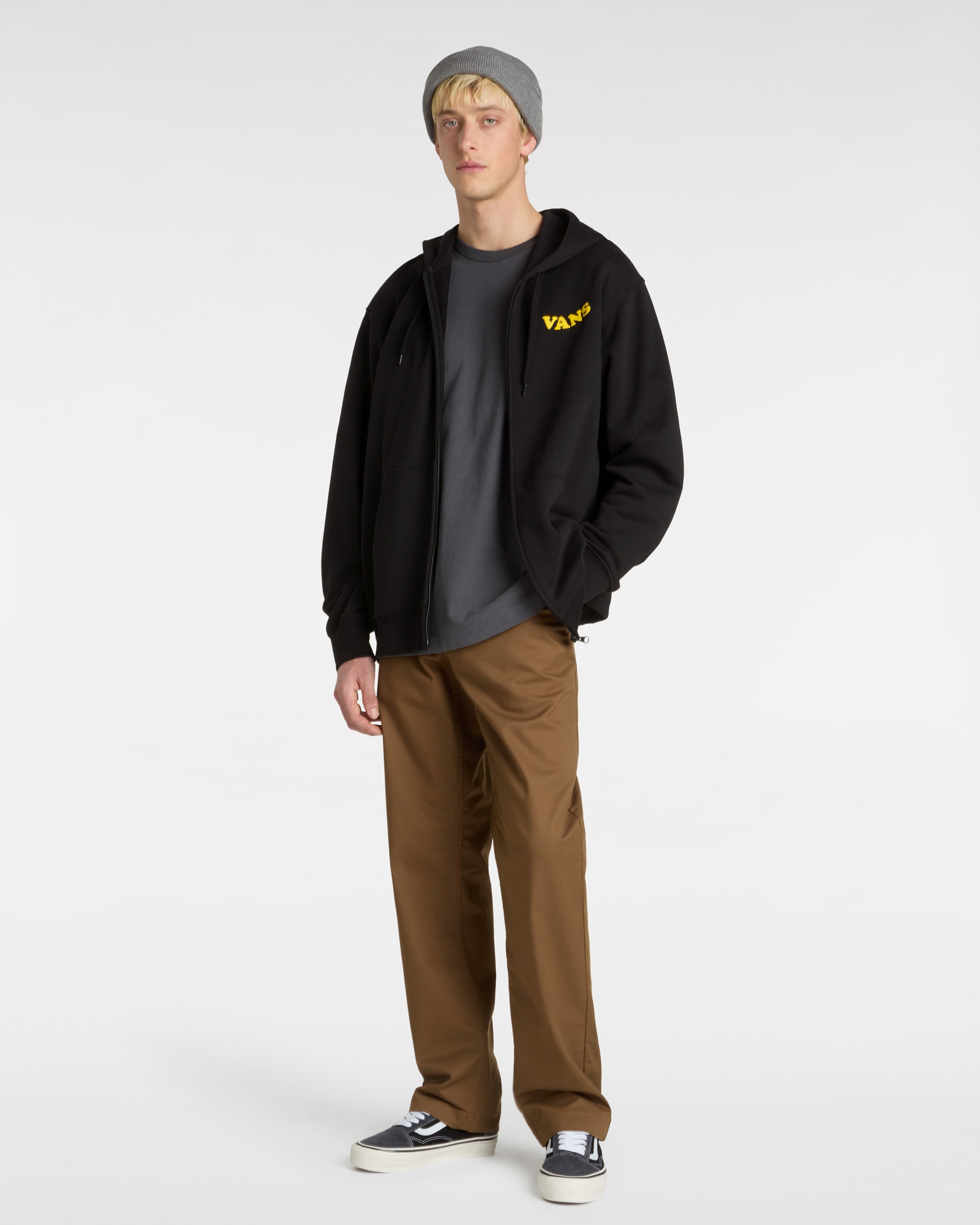 Sweat  capuche zipp Skull La Shaka VANS Noir ALT5