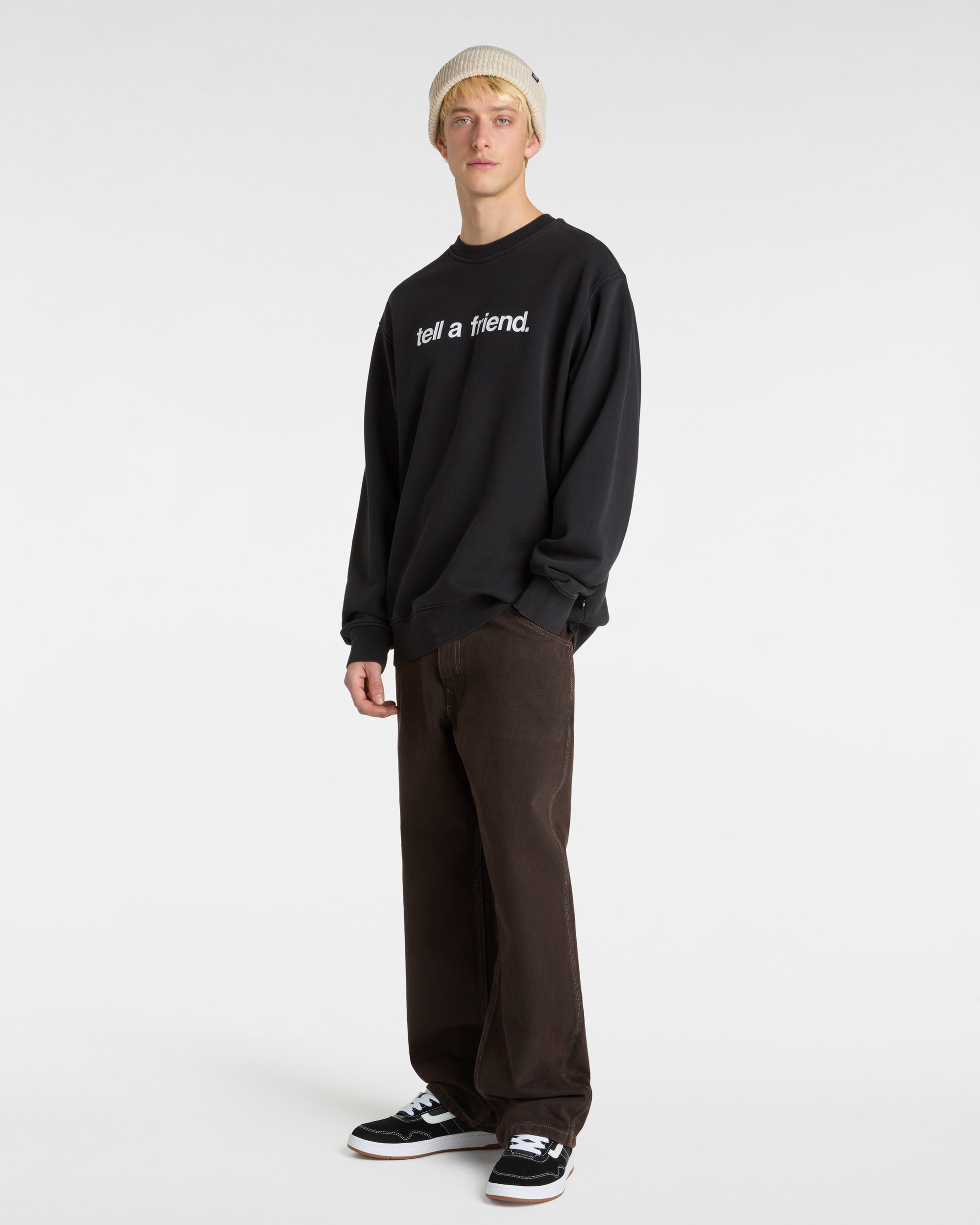 Sweat Tell a Friend Crew VANS Noir ALT4