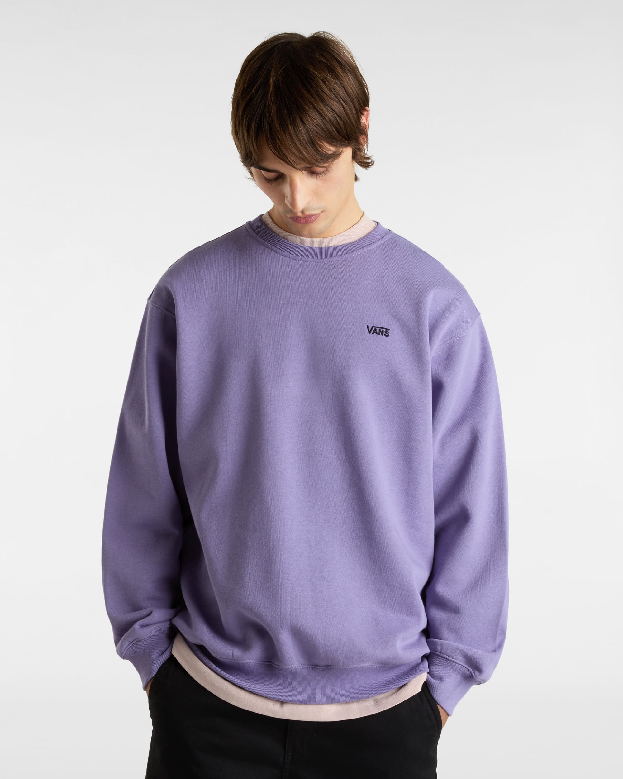 Left Chest II Logo Sweatshirt VANS Purple ALT4