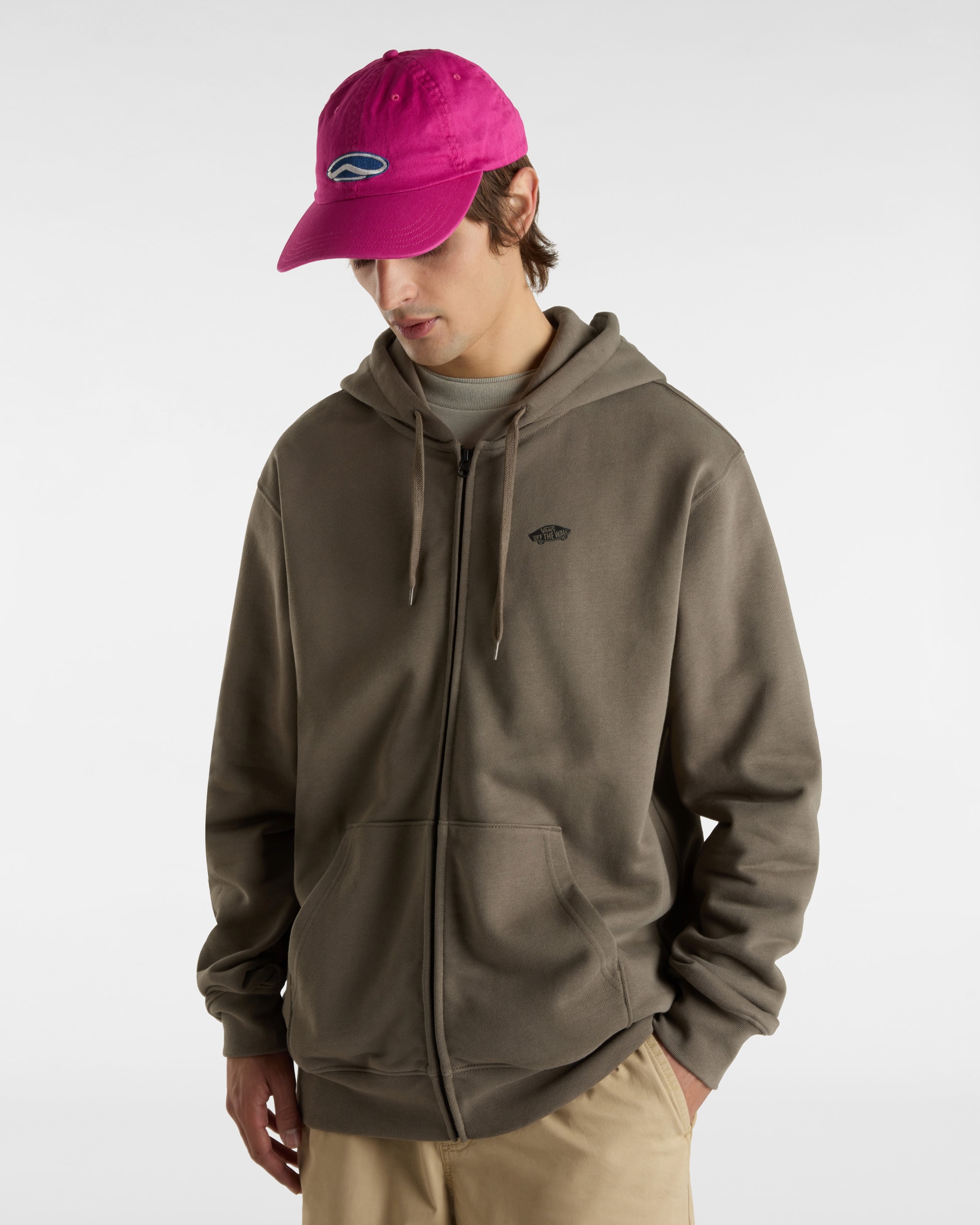Sweat  capuche zipp Style 76 VANS Marron ALT2
