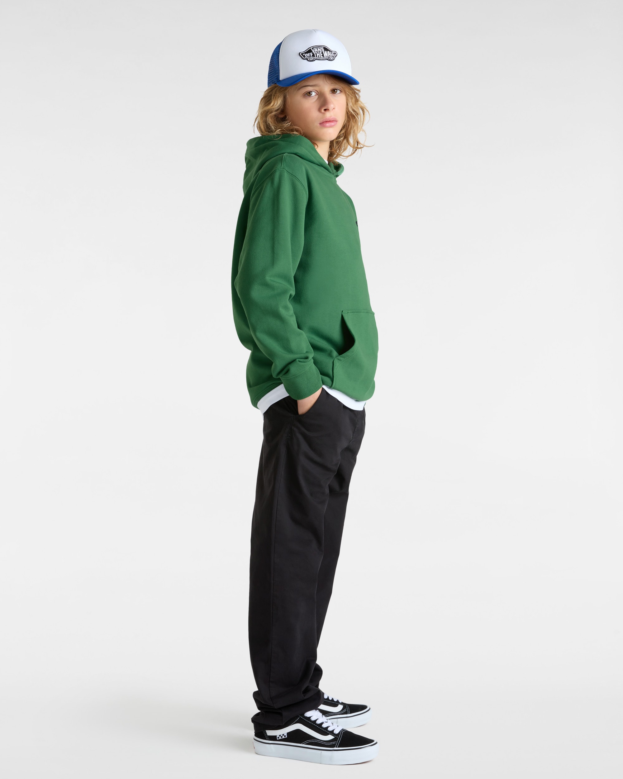 Kids Salton Pullover Hoodie 814 Years VANS Green ALT4