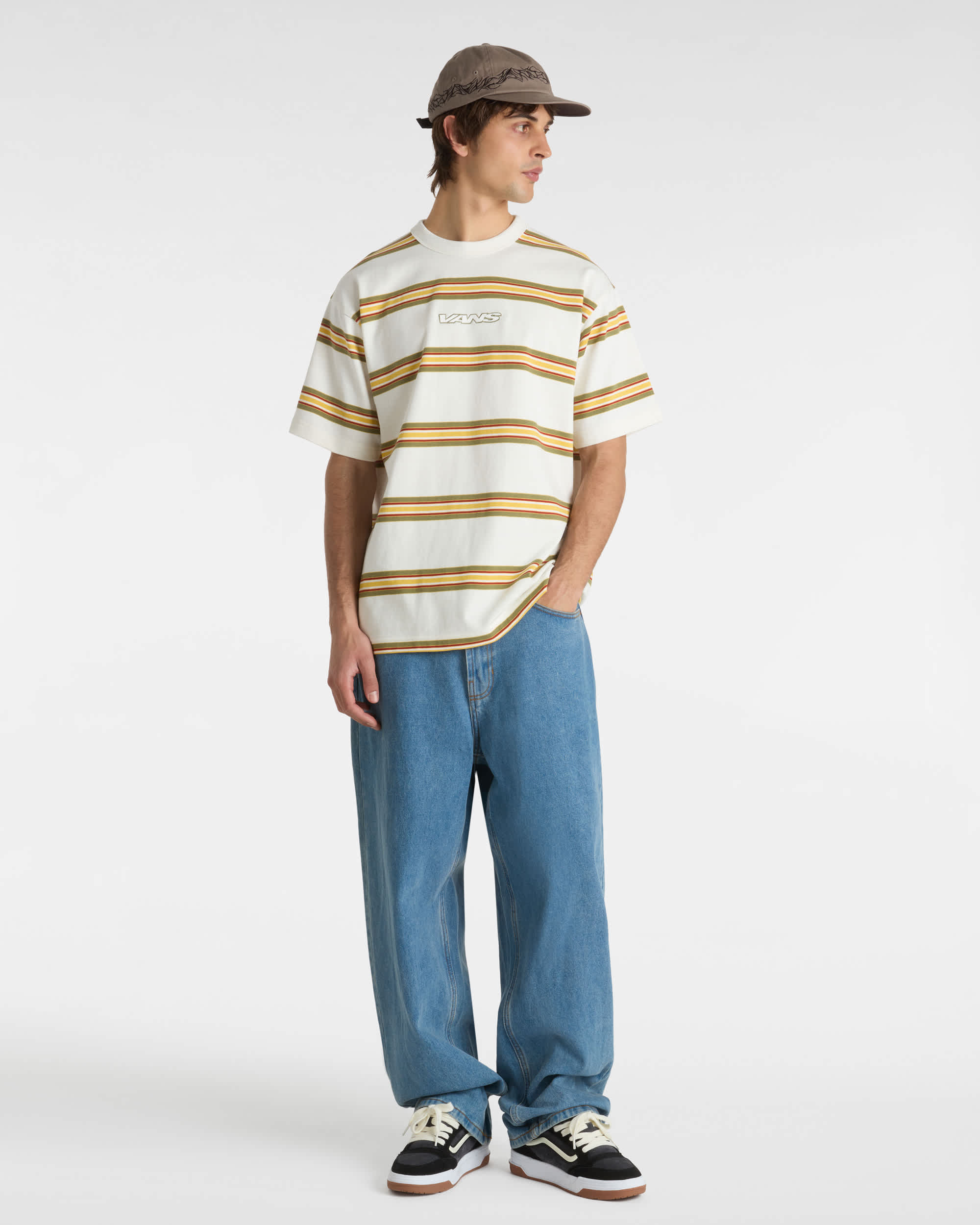 Tshirt Mesa Stripe VANS Blanc ALT4