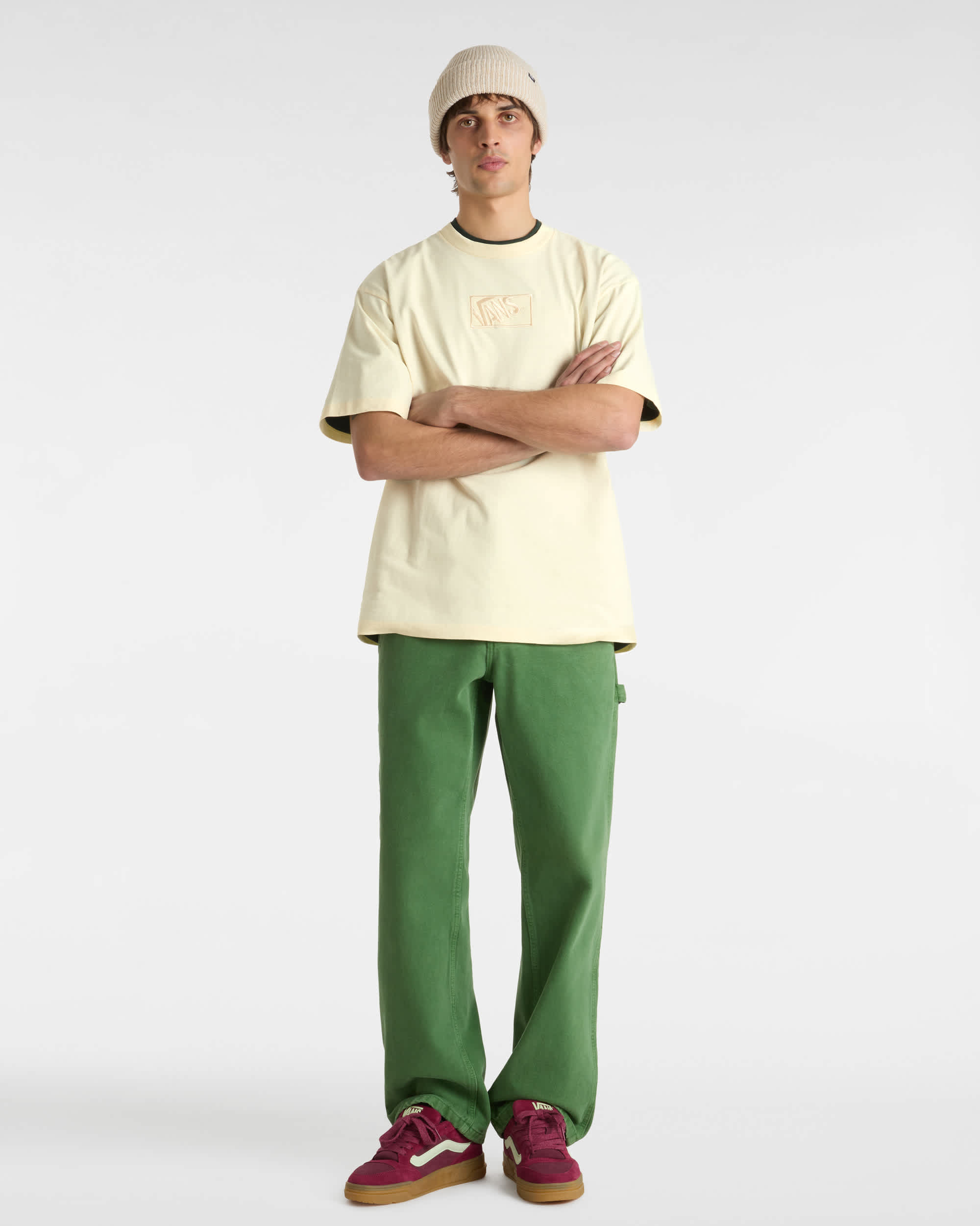 Tshirt Blocked Box Loose VANS Beige ALT4