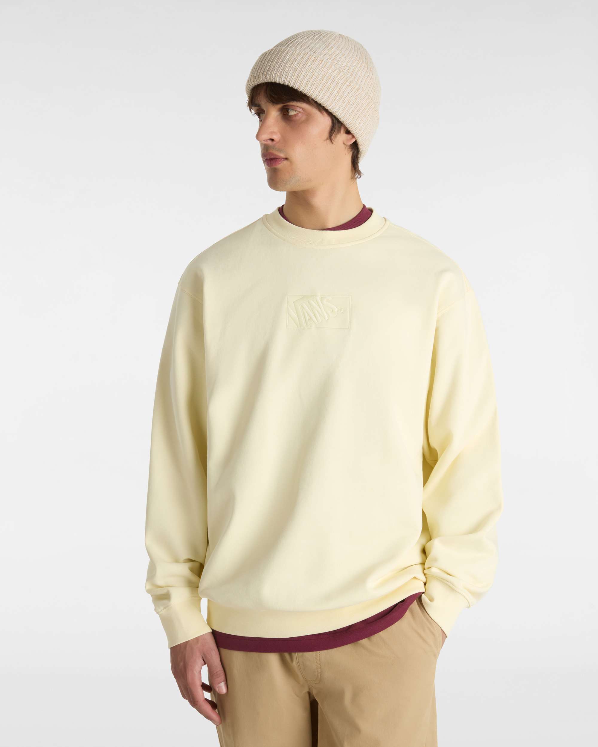 Sweat ras du cou Blocked Box VANS Beige ALT2