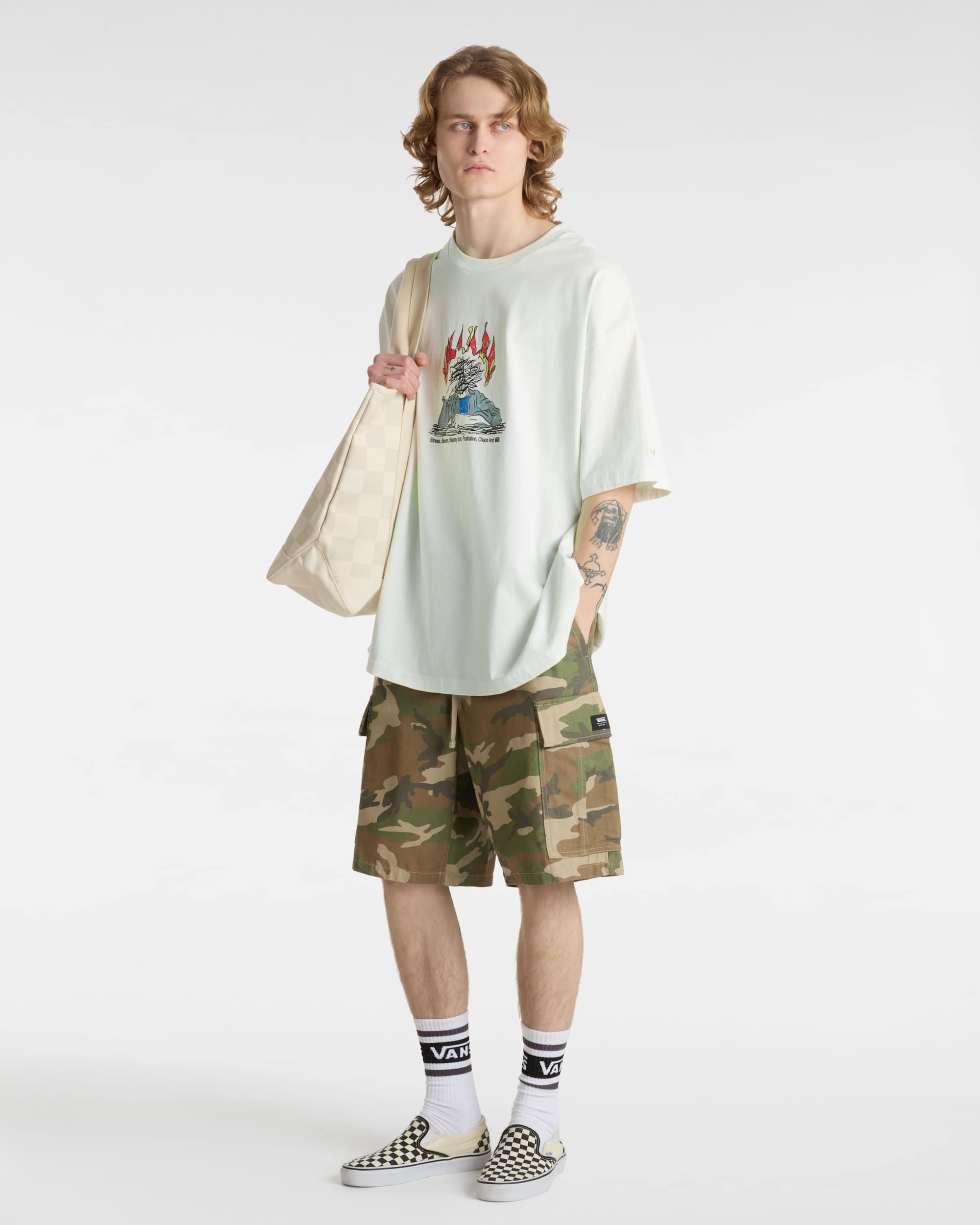 Tshirt Skate Thinking VANS Blanc ALT4