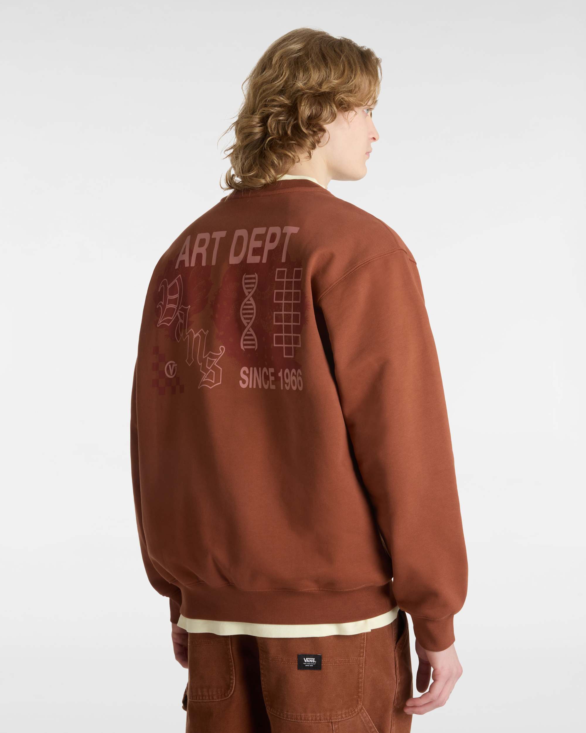 Sweat ras du cou Art Dept VANS Marron ALT3