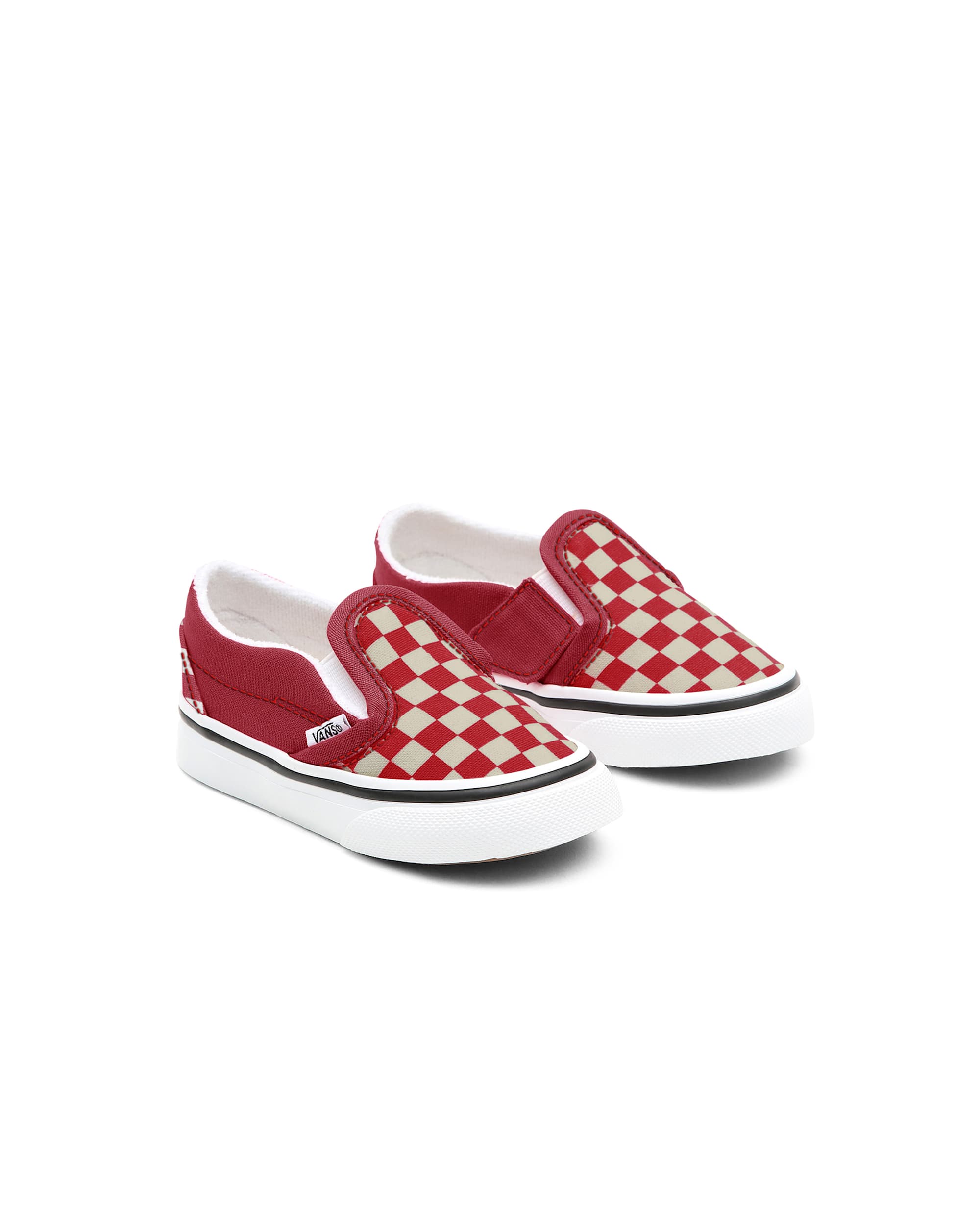 Kleinkinder Personalisierbare Checkerboard SlipOn Schuhe 14 Jahre VANS Rot HERO