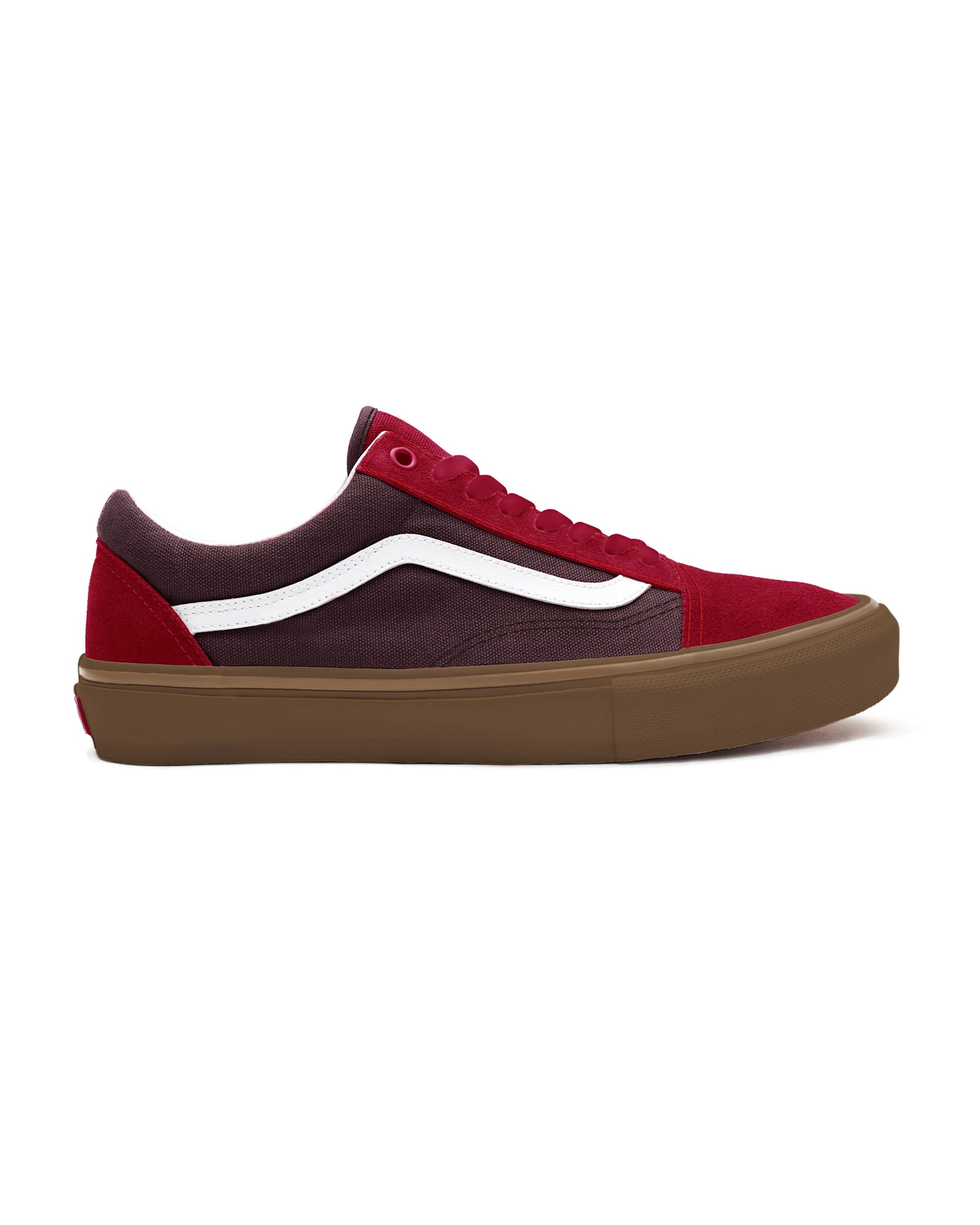 Personalisierbare Gum Old Skool VANS Rot ALT1