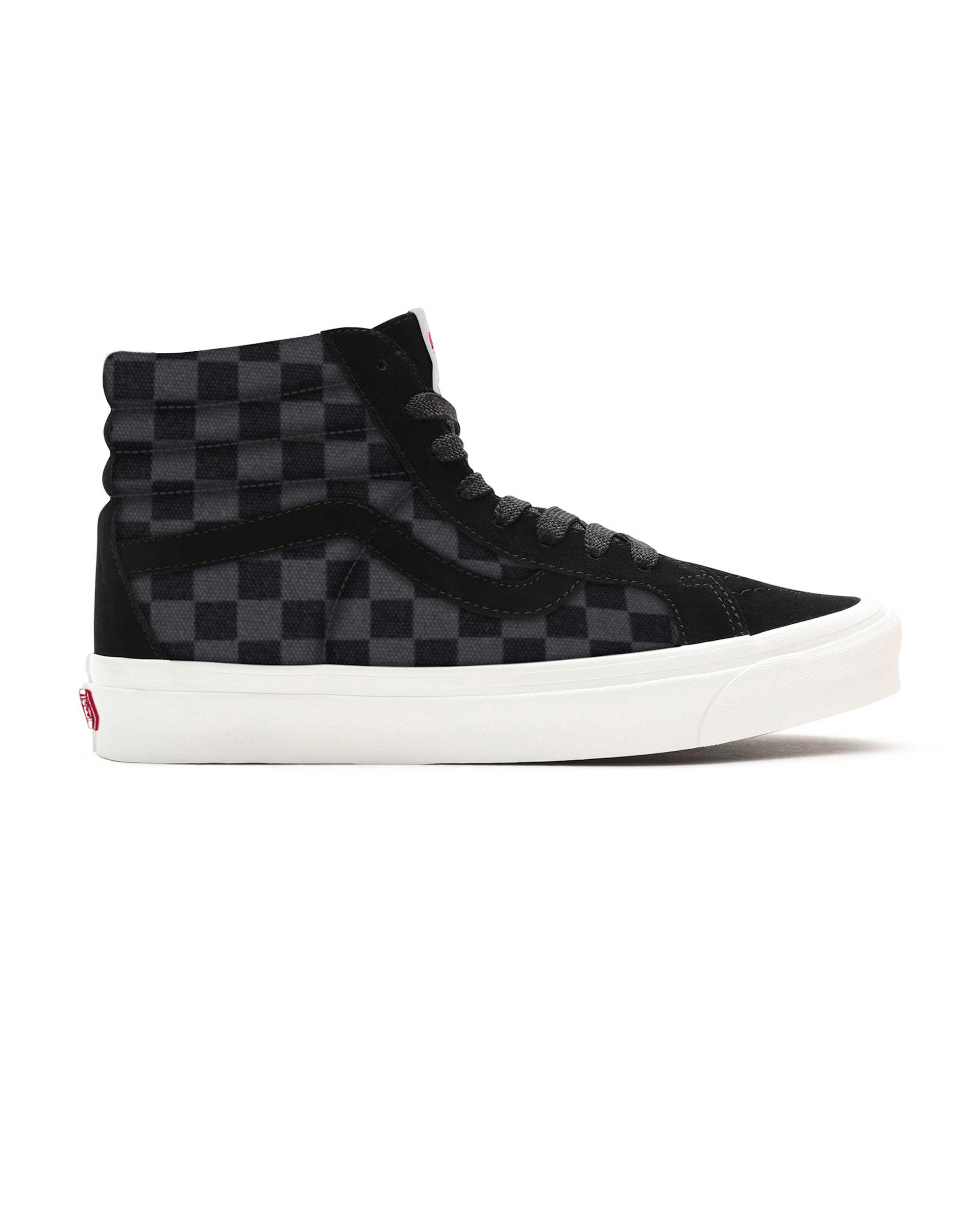 Personalisierbare Checkerboard Sk8Hi VANS Grau ALT1