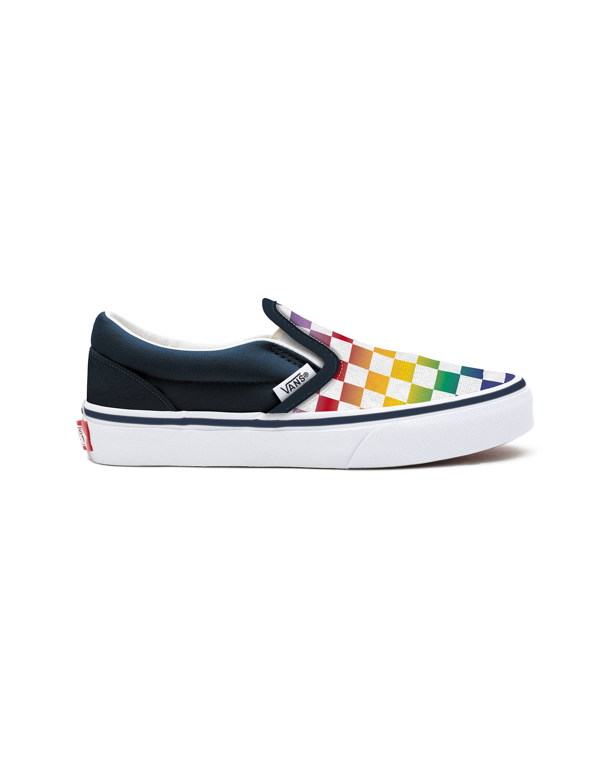 Kinder Personalisierbare Rainbow Checkerboard SlipOn Schuhe 48 Jahre VANS Multicolour ALT1