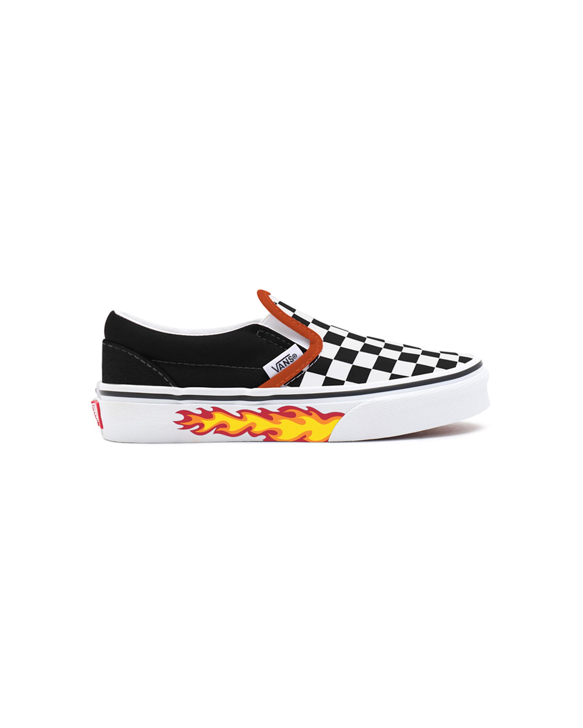 Kinder Personalisierbare Checkerboard Flame SlipOn Schuhe 48 Jahre VANS Schwarz ALT1