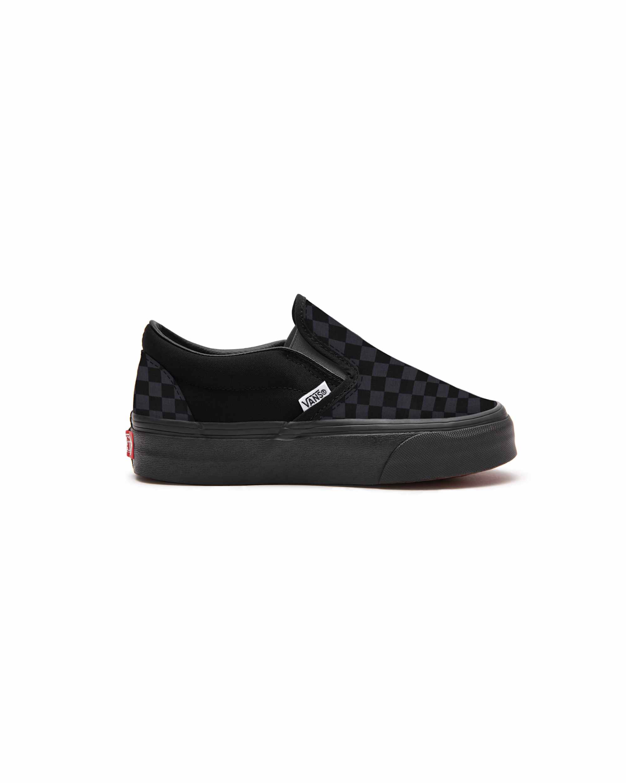 Kleinkinder Personalisierbare Total Black Checkerboard SlipOn Schuhe 14 Jahre VANS Schwarz ALT1