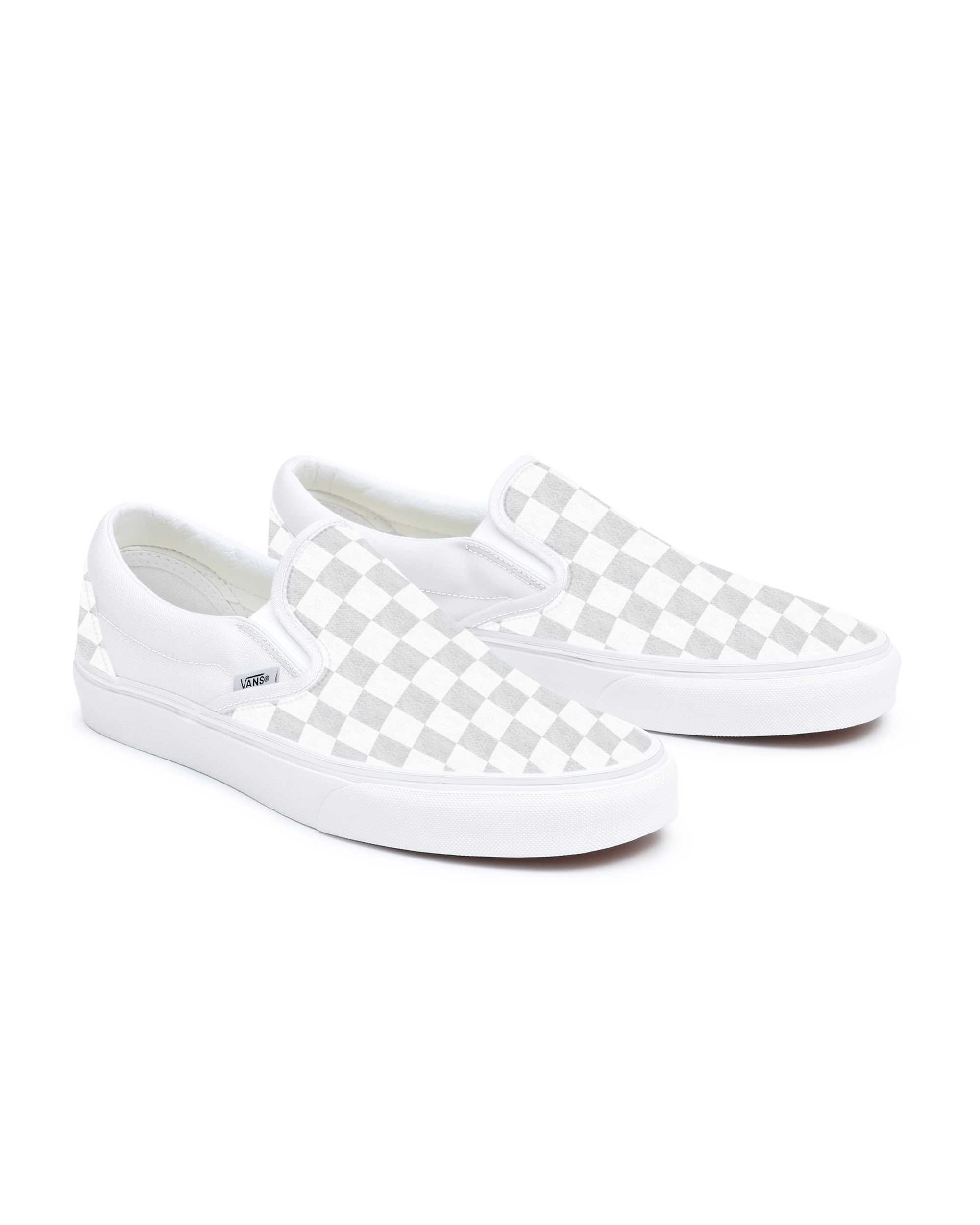 Personalisierbare True White Checkerboard SlipOn mit breiter Passform VANS Wei HERO
