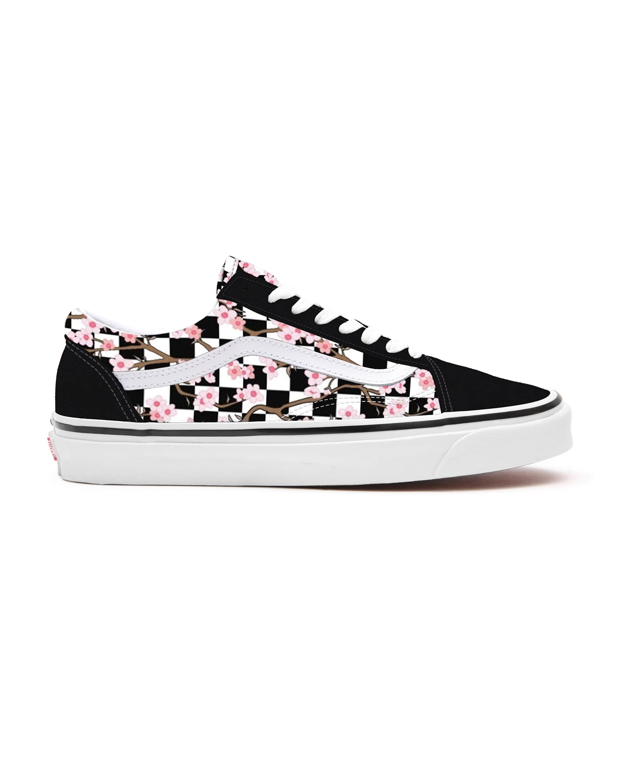 Personalisierbare Cherry Blossom Checkerboard Old Skool VANS Multicolour ALT1
