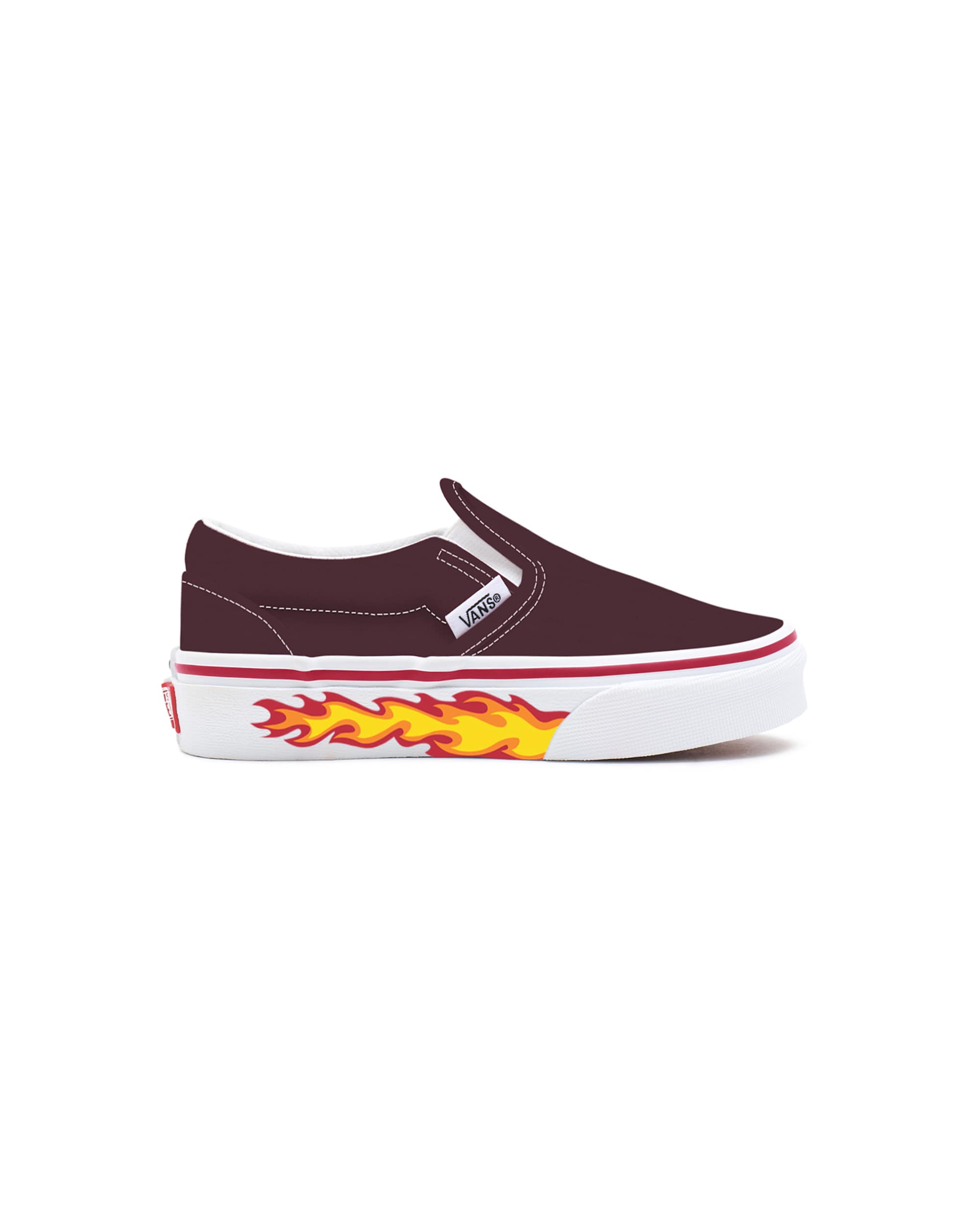Kleinkinder Personalisierbare Flame Port Royale SlipOn Schuhe 14 Jahre VANS Rot ALT1