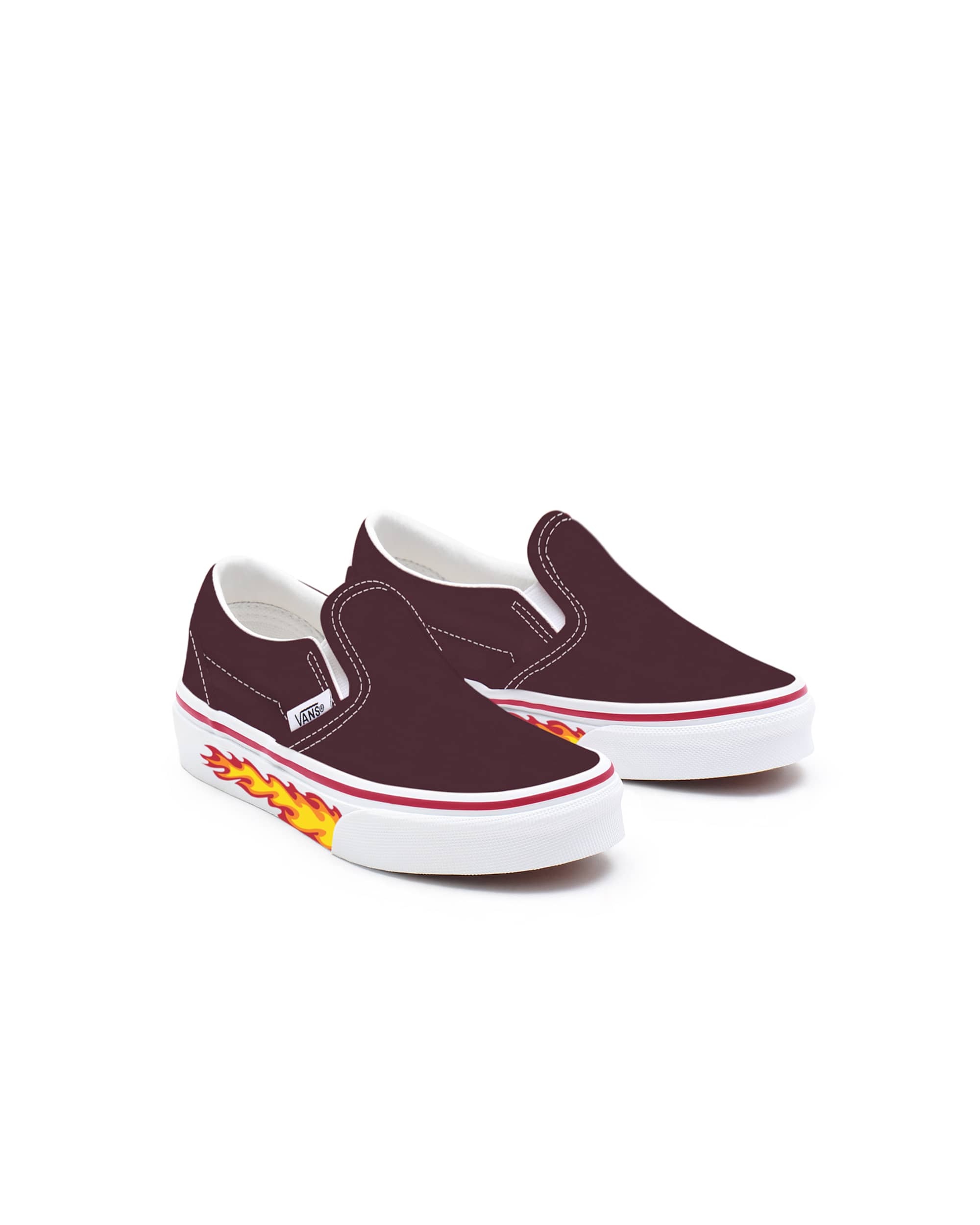 Kleinkinder Personalisierbare Flame Port Royale SlipOn Schuhe 14 Jahre VANS Rot HERO