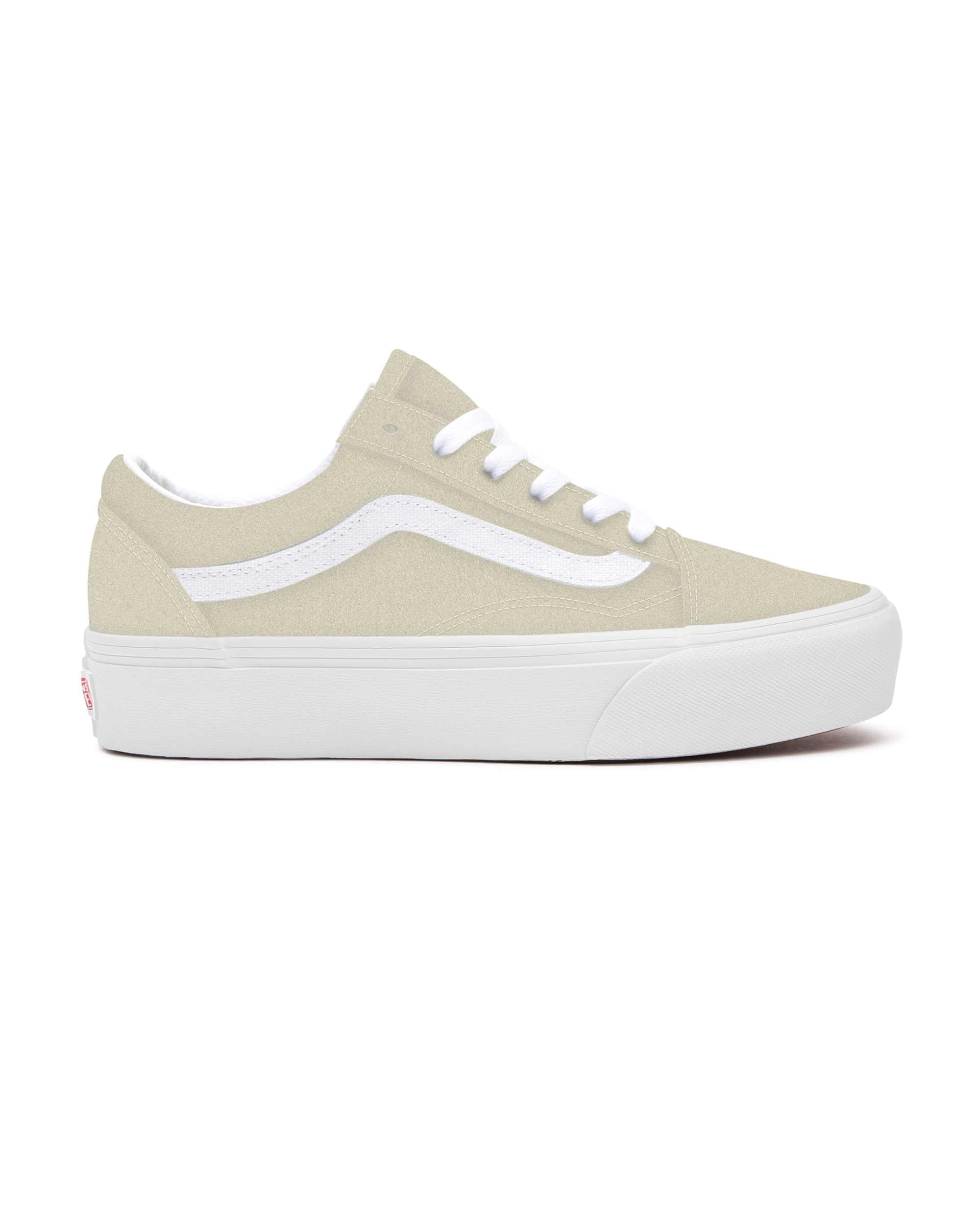 Personalisierbare Suede Marshmallow Old Skool Platform VANS Wei ALT1