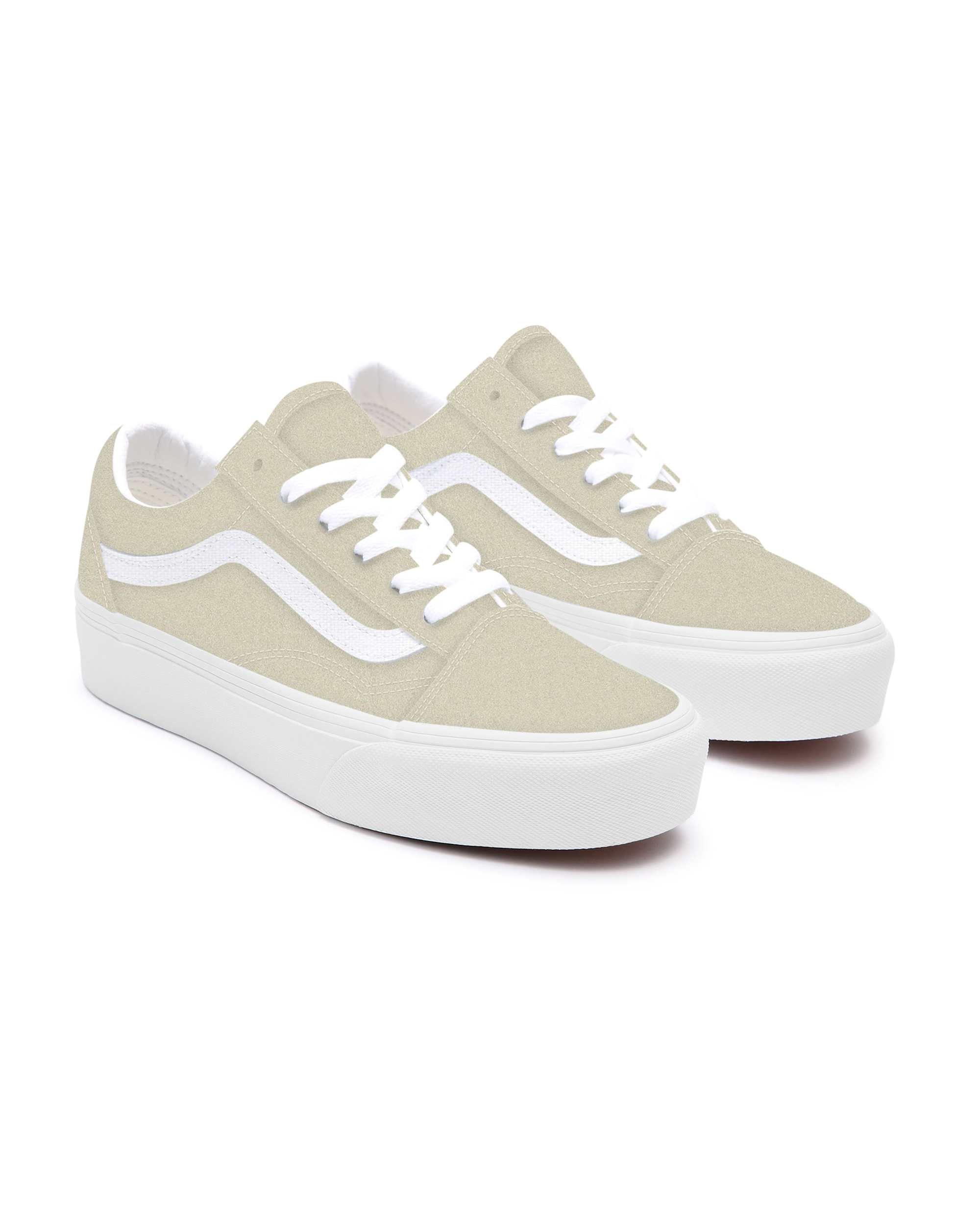 Personalisierbare Suede Marshmallow Old Skool Platform VANS Wei HERO