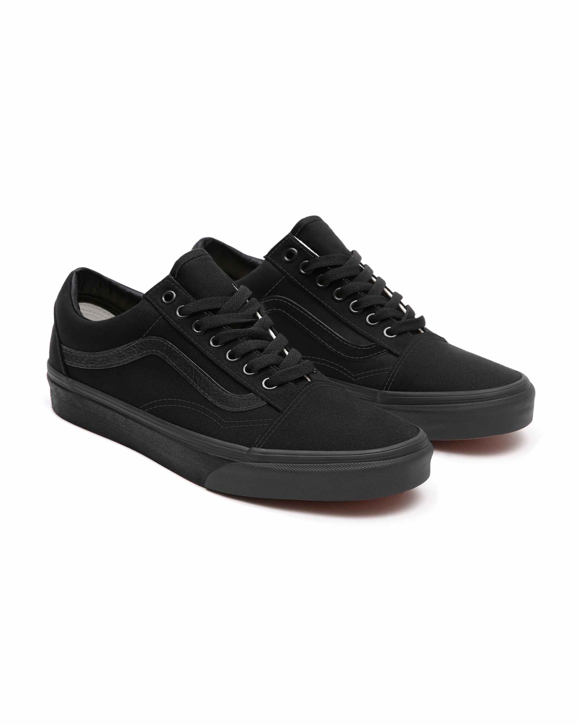 Personalisierbare Total Black Canvas Old Skool mit breiter passform VANS Schwarz HERO