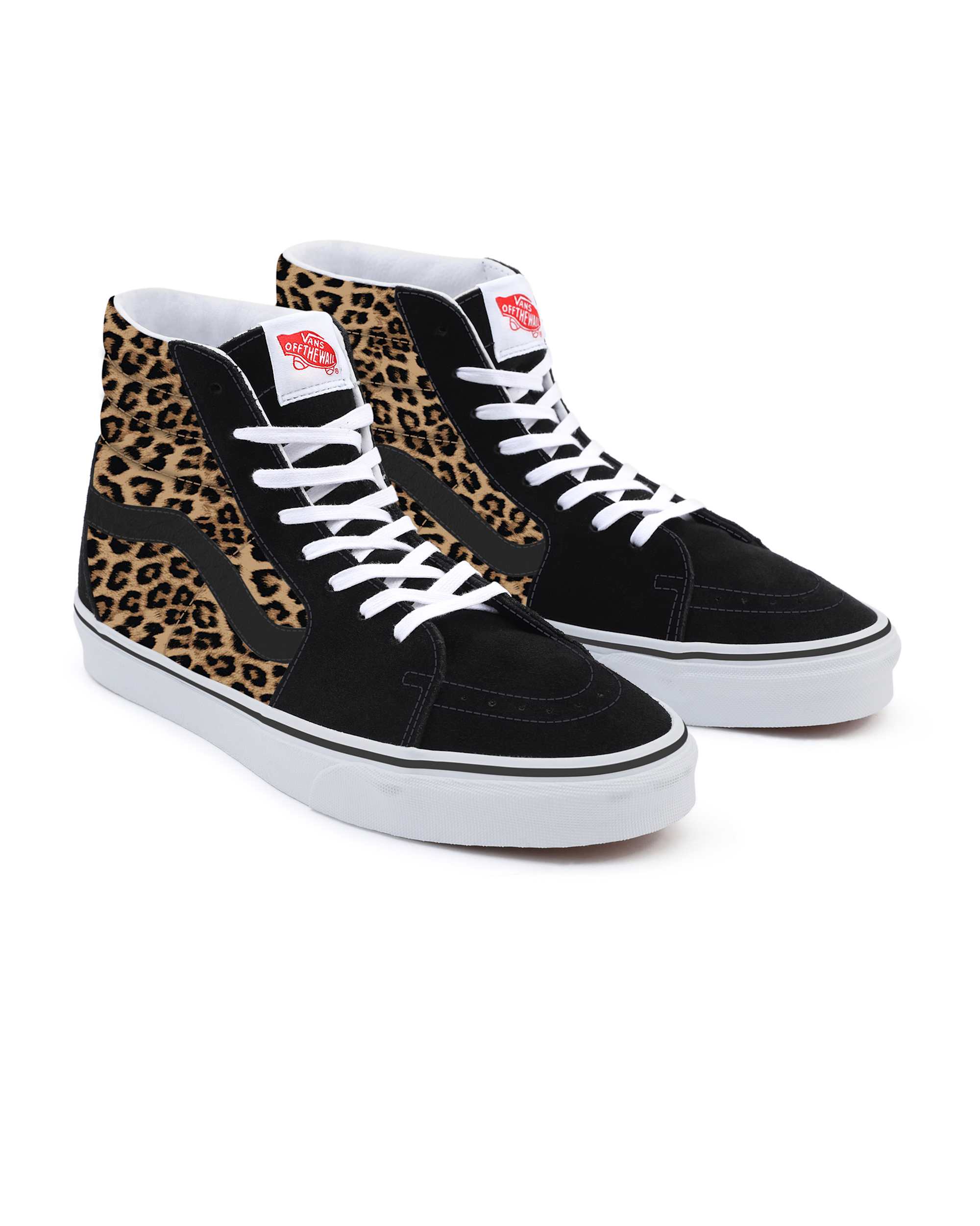 Personalisierbare Leopard Sk8Hi mit breiter passform VANS Braun HERO
