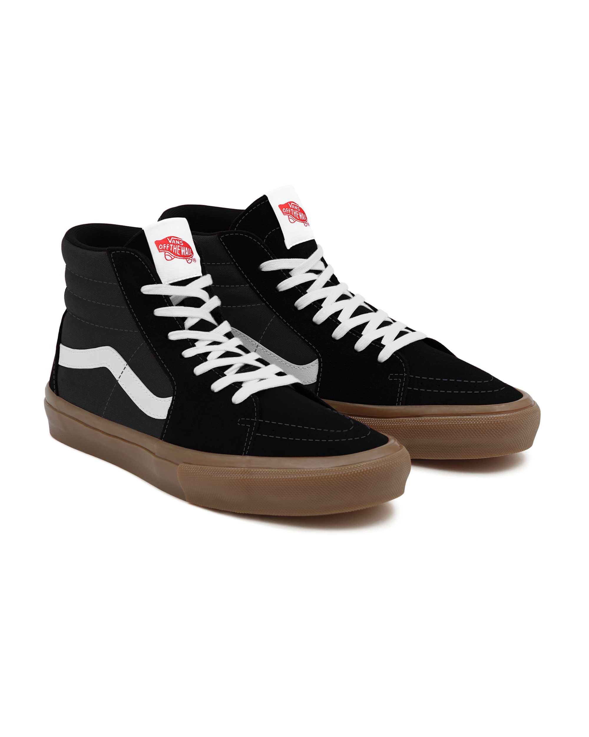 Personalisierbare Black Gum Sole Sk8Hi mit breiter passform VANS Schwarz HERO