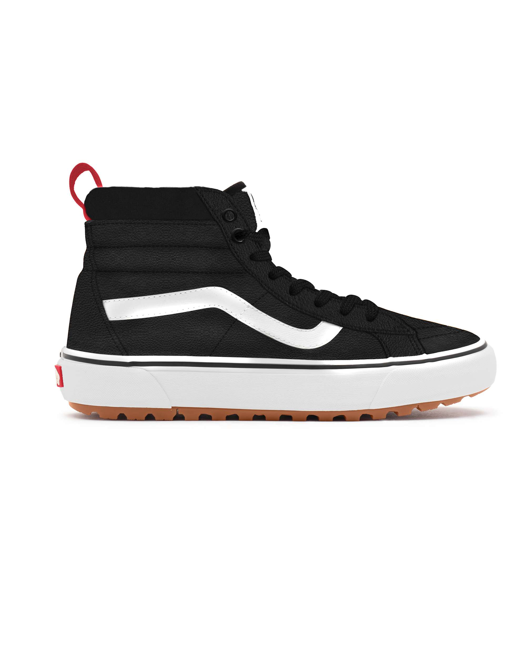 Personalisierbare Black Leather Sk8Hi MTE VANS Schwarz ALT1