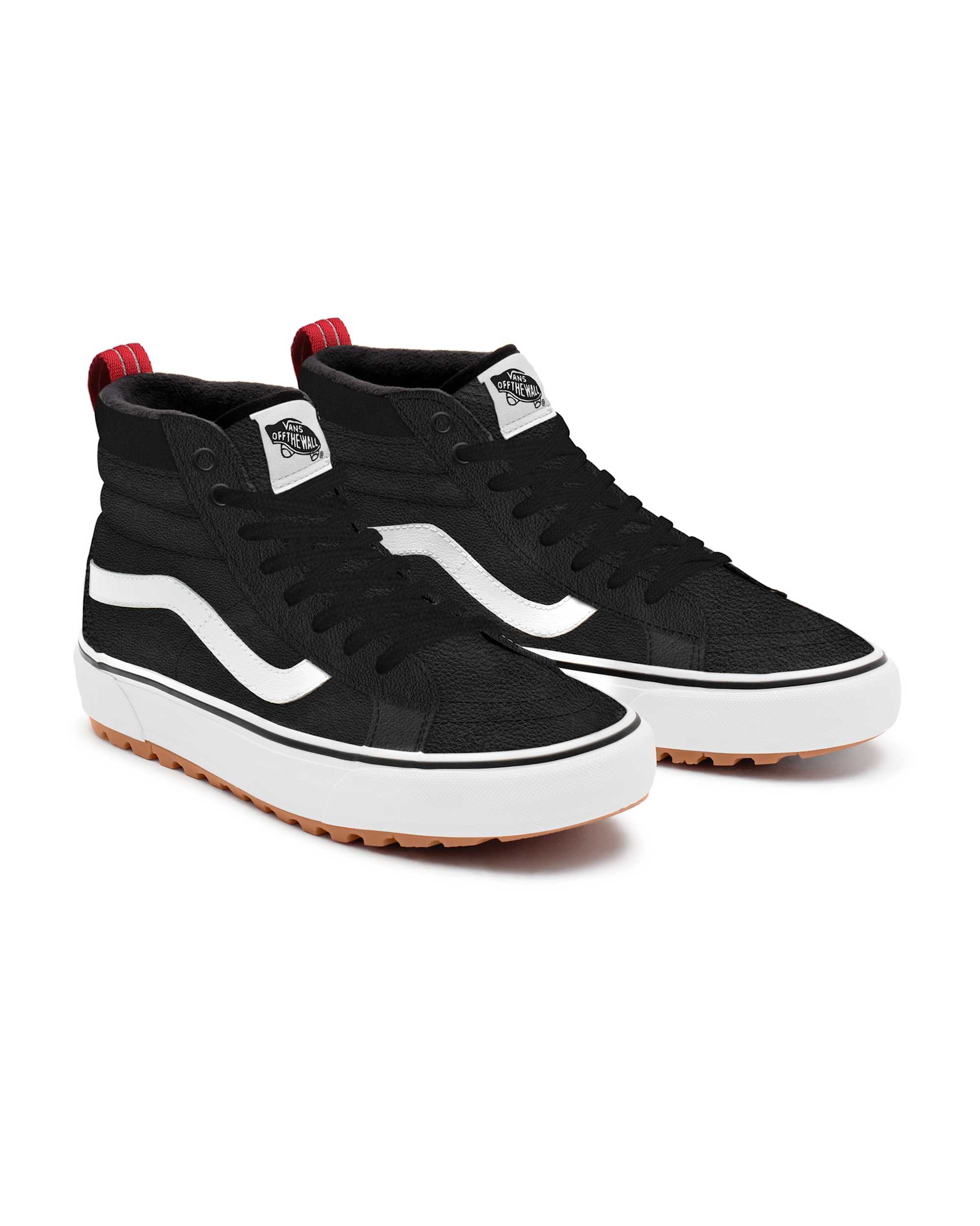 Personalisierbare Black Leather Sk8Hi MTE VANS Schwarz HERO