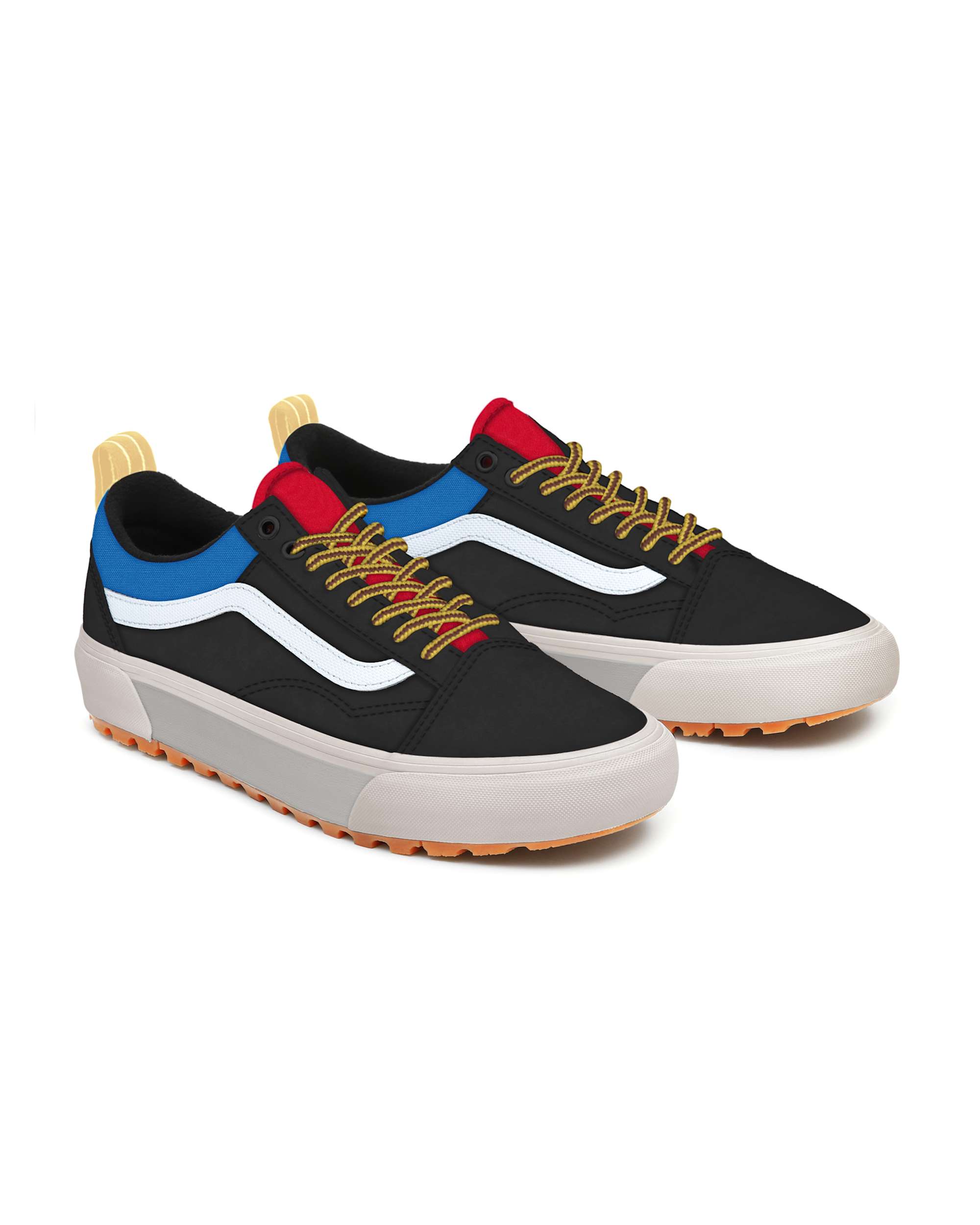 Black and Imperial Blue Old Skool MTE Personalizadas VANS Negro HERO