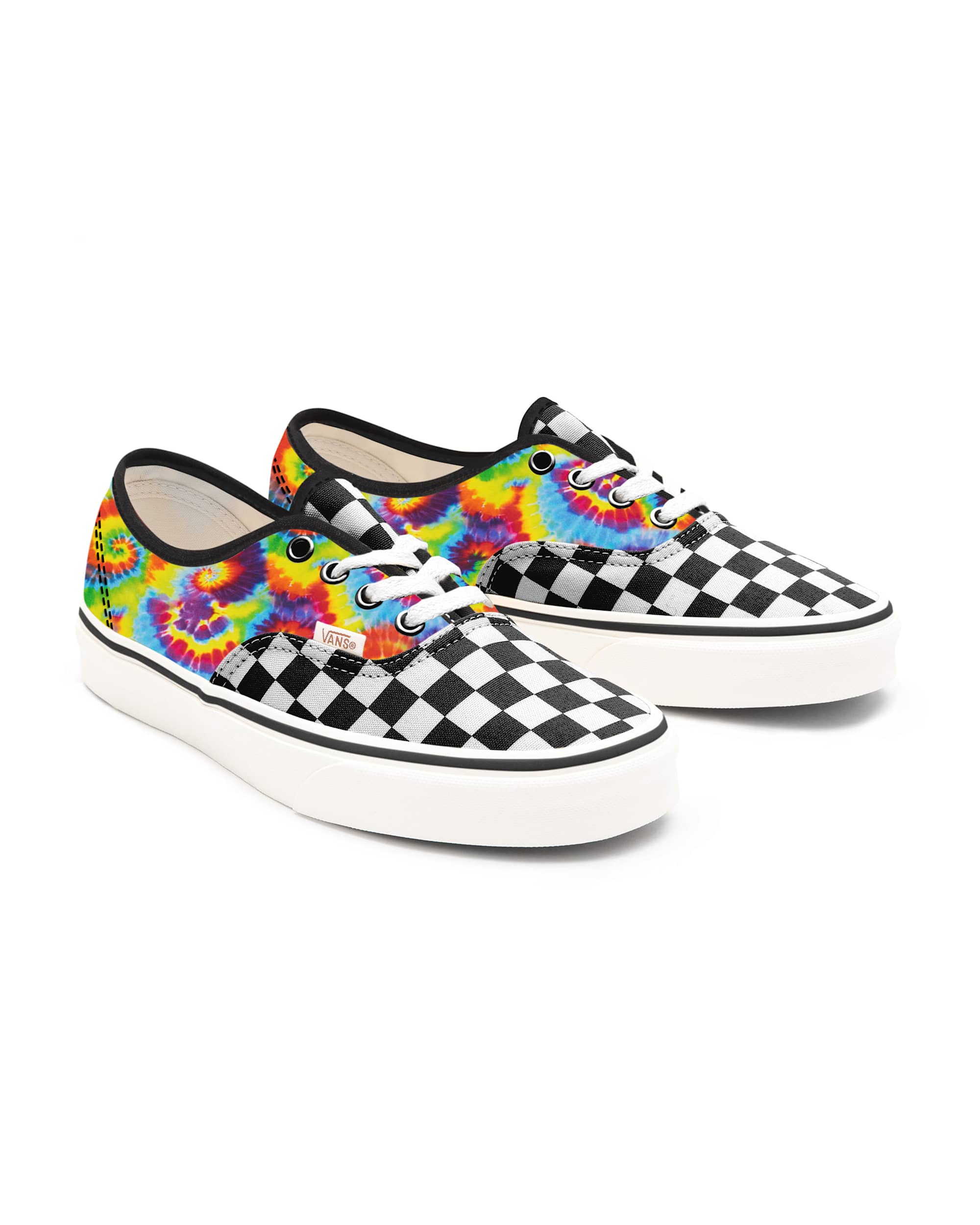 Personalisierbare Tie Dye Checkerboard Authentic VANS Multicolour HERO