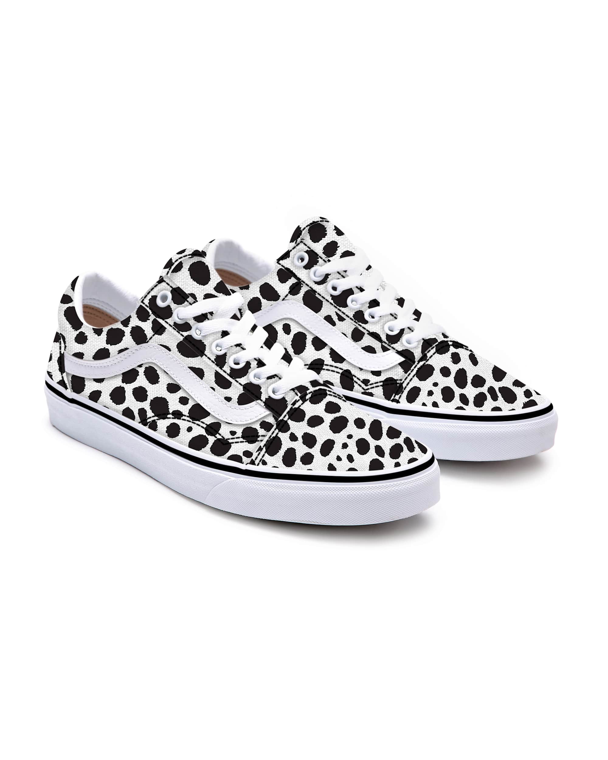 Personalisierbare Dalmatian Old Skool VANS SchwarzWei HERO