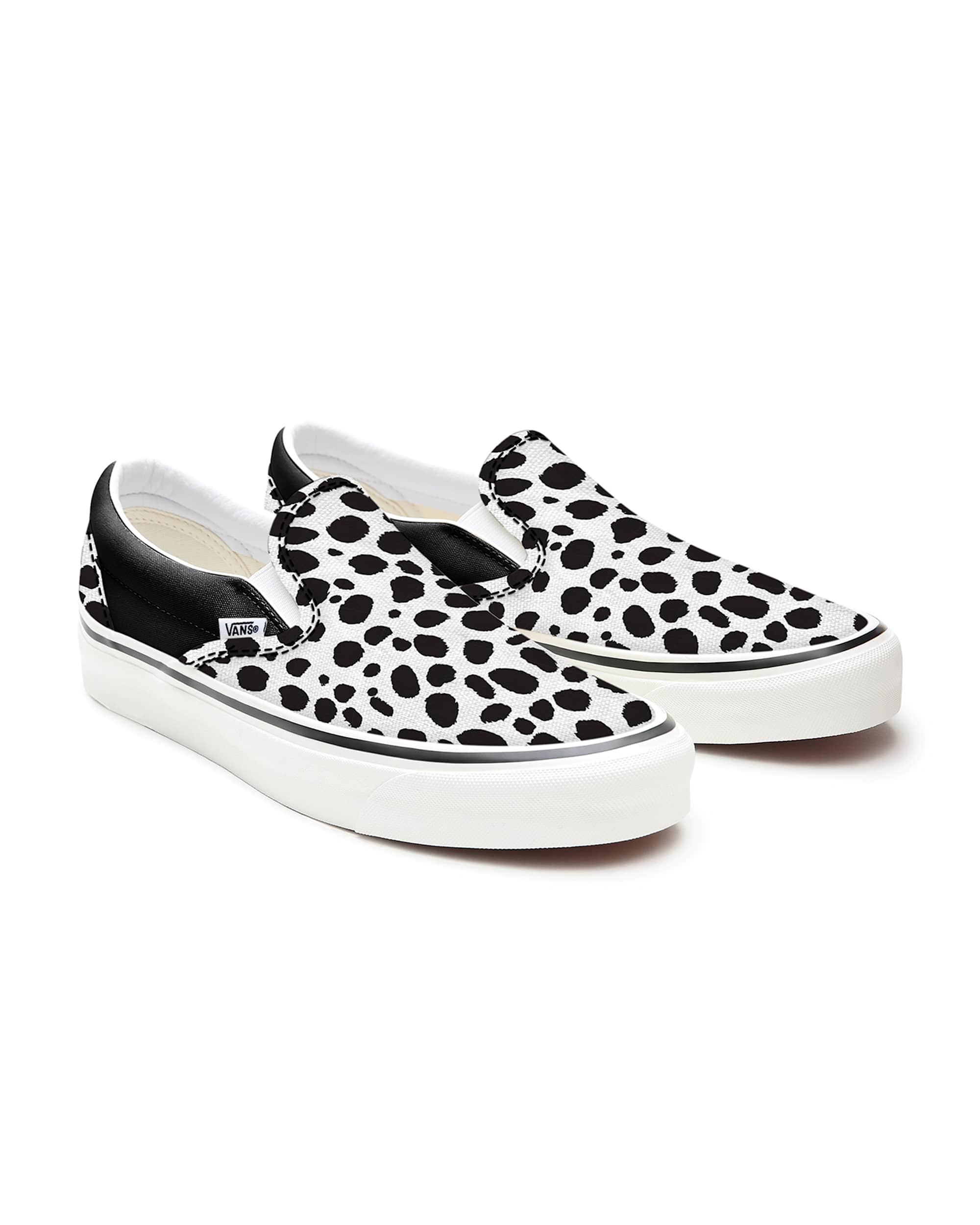 Personalisierbare Dalmatian SlipOn VANS SchwarzWei HERO