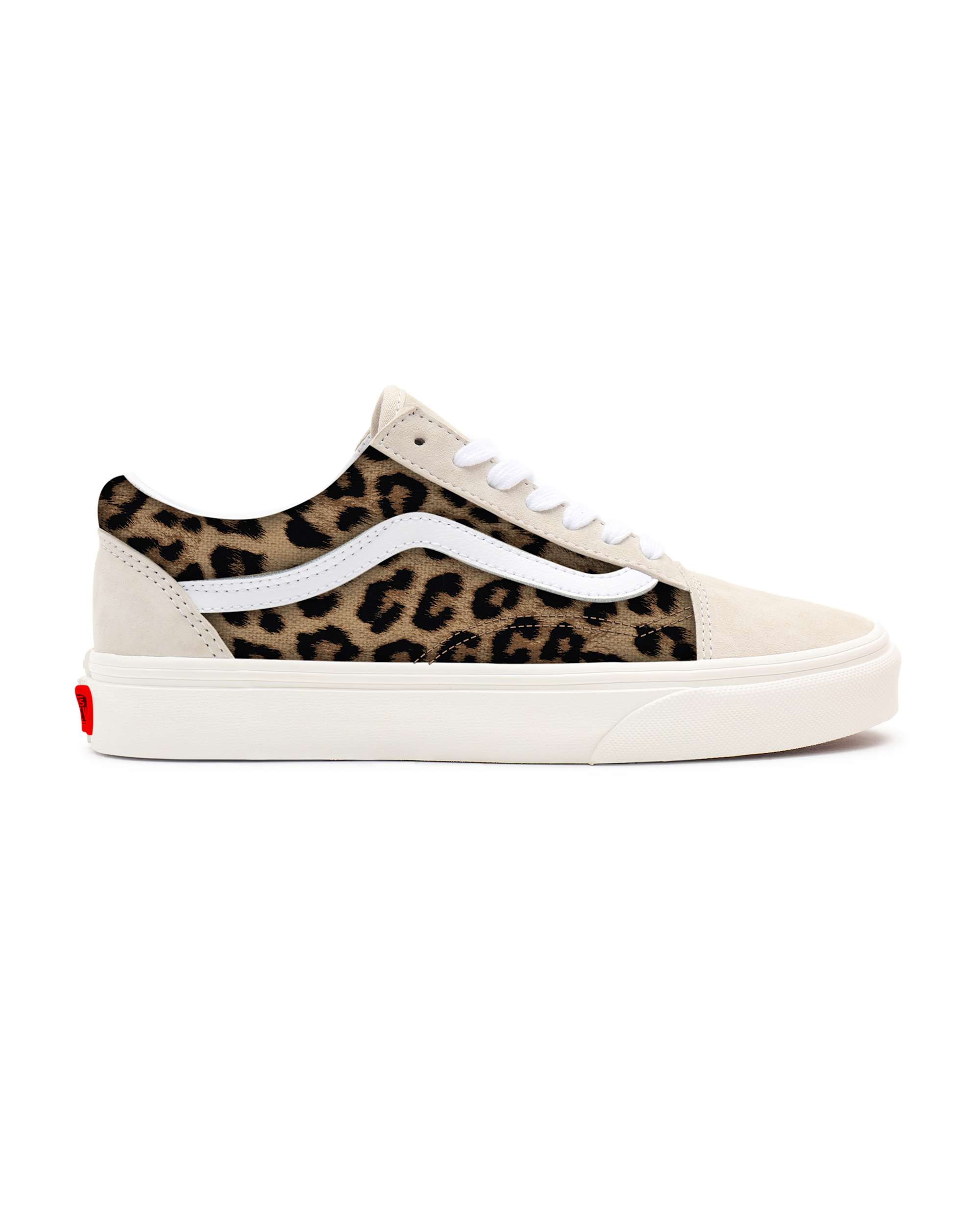 Personalisierbare Leopard Old Skool VANS Wei ALT1