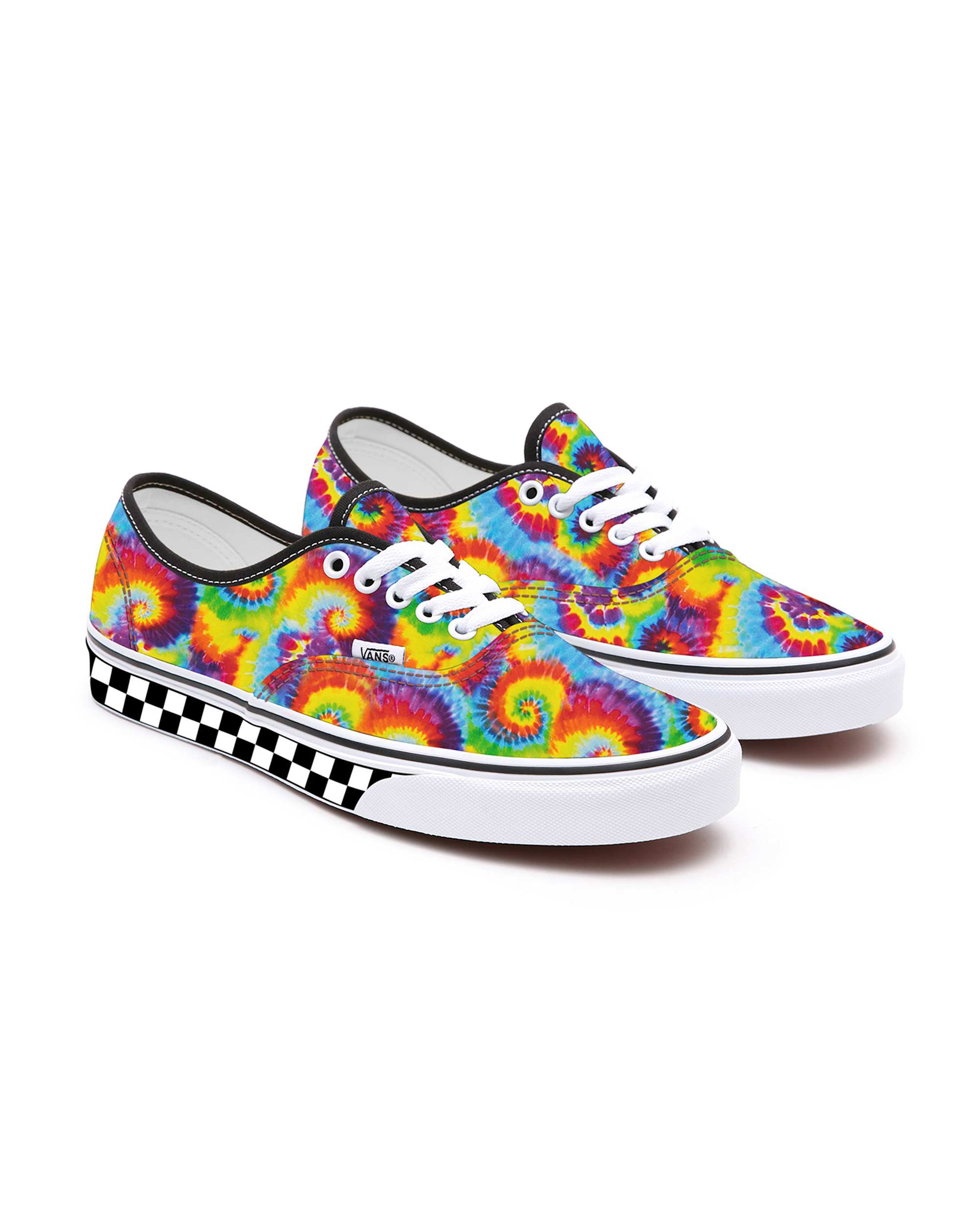 Personalisierbare Rainbow Tie Dye Authentic VANS Multicolour HERO